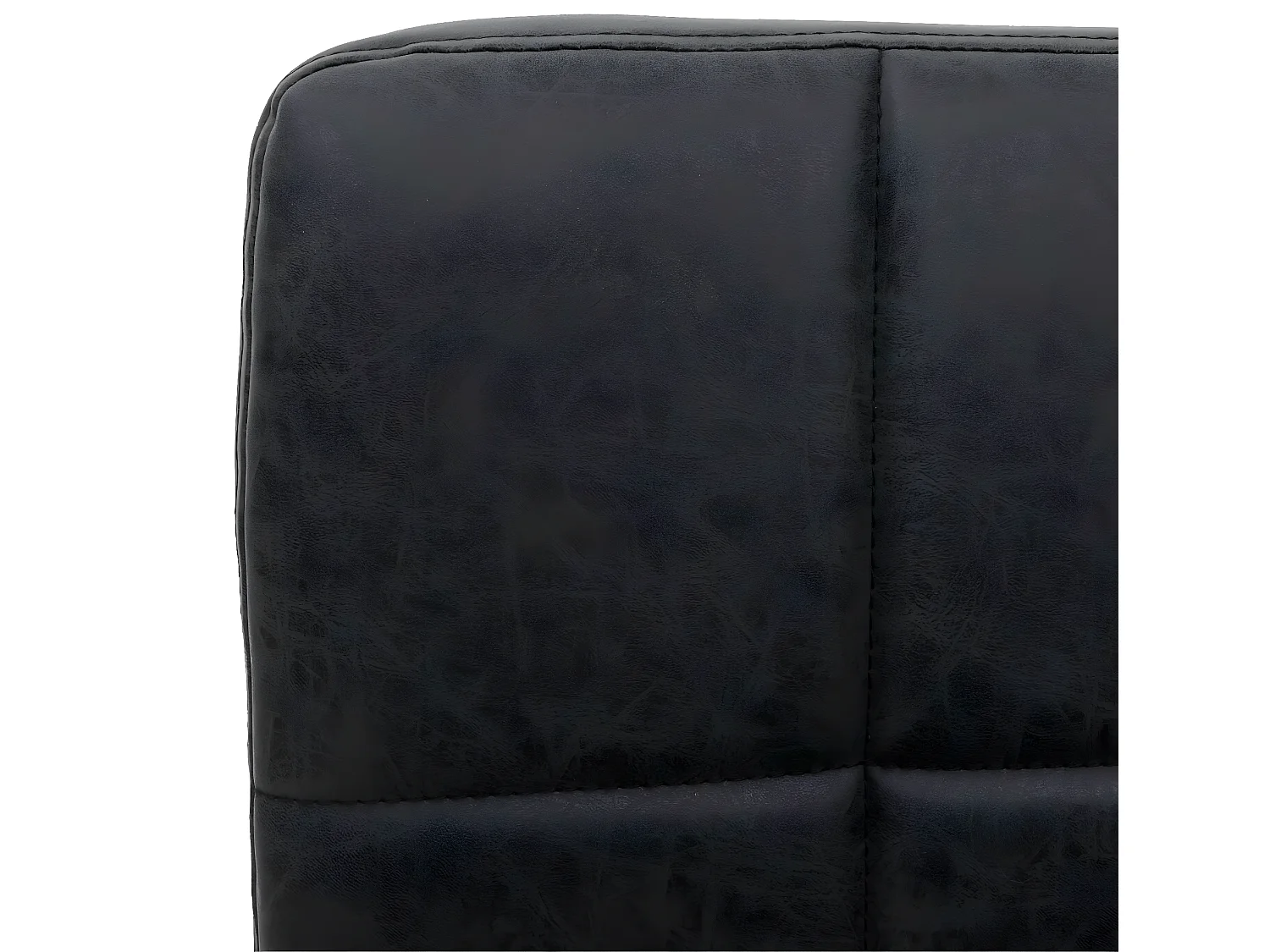 Eetkamerstoel Cadiz II (set van 6),  kunstleer donkergrijs, zwart onderstel