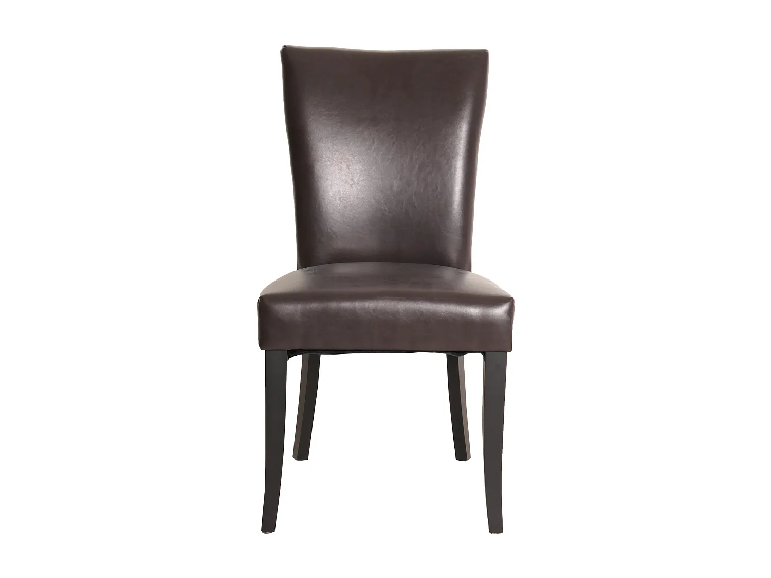 Edinburgh dining chairs (set of 6),  faux leather, brown, dark legs
