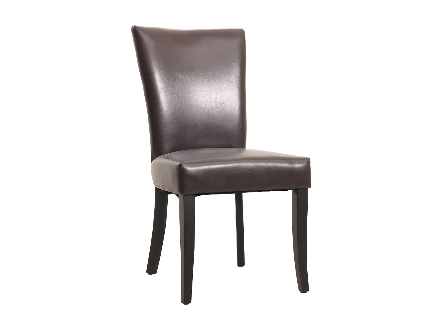 Edinburgh dining chairs (set of 6),  faux leather, brown, dark legs