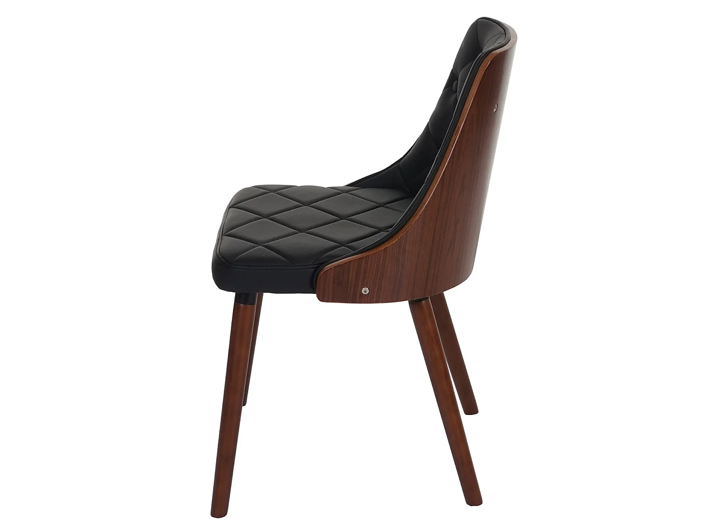 Chaise de salle à manger MCW-A75 (lot de 6),  similicuir, noir