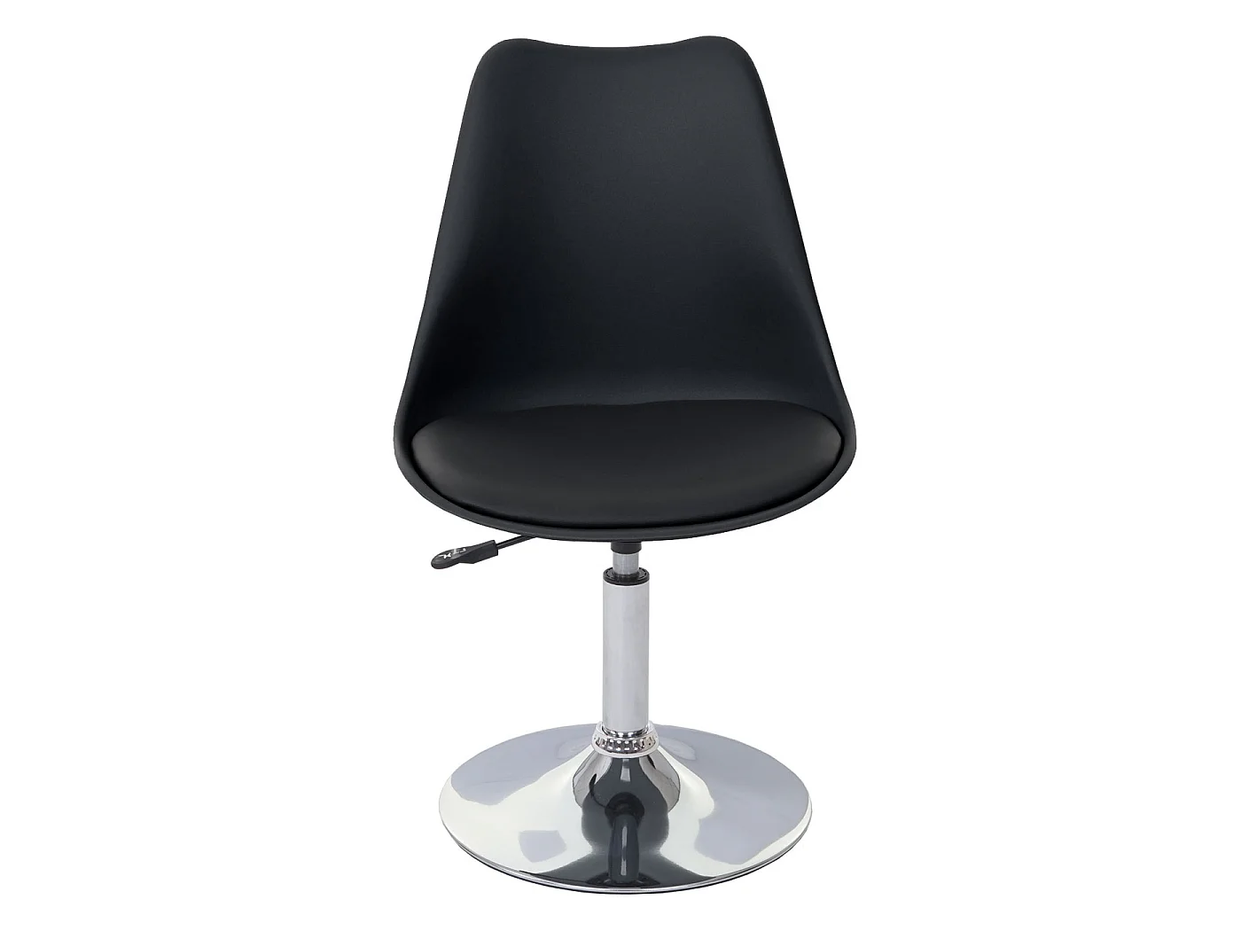 Eetkamerstoel Vaasa T501 (set van 6),  zwart, voet chroom