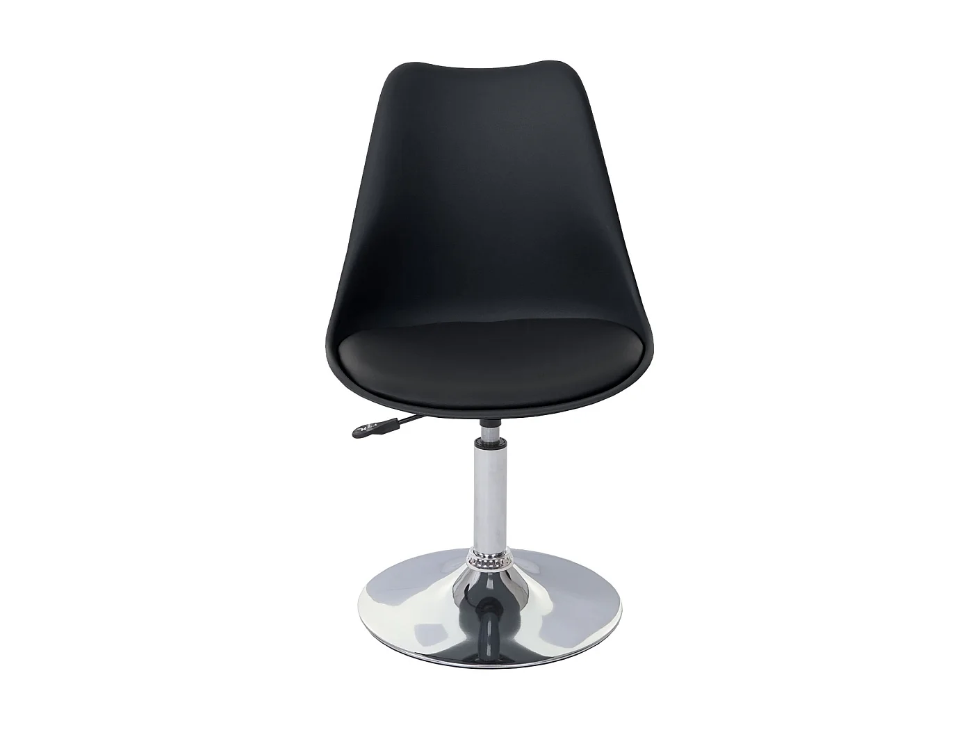 Eetkamerstoel Vaasa T501 (set van 6),  zwart, voet chroom