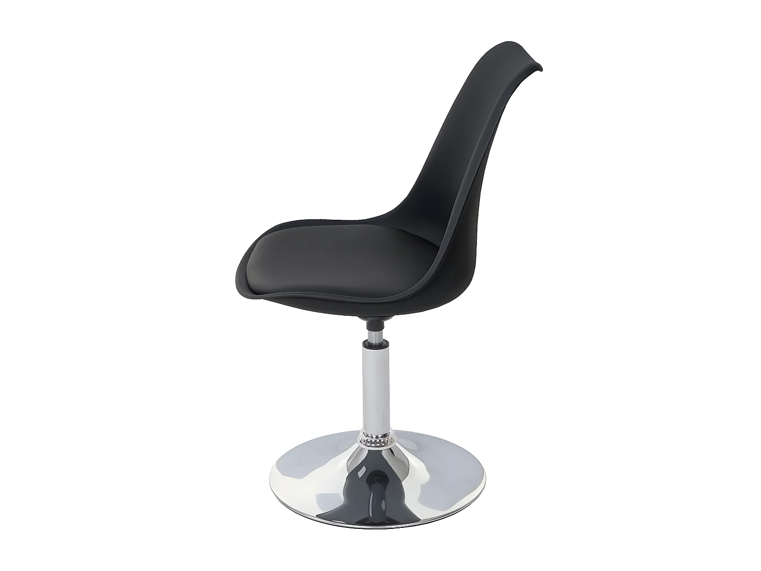 Eetkamerstoel Vaasa T501 (set van 6),  zwart, voet chroom