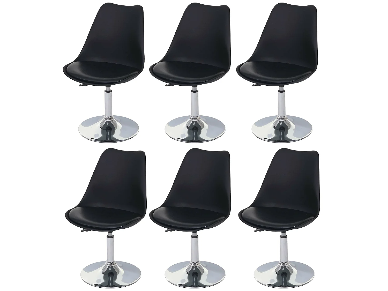 Chaise de salle à manger Vaasa T501 (lot de 6),  noir