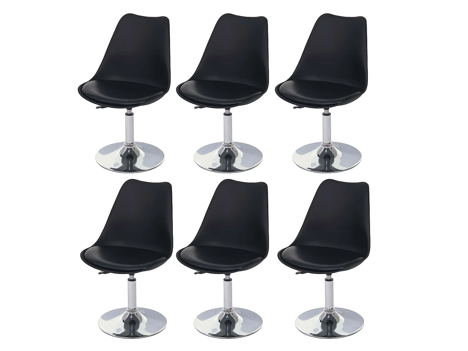 Chaise de salle à manger Vaasa T501 (lot de 6),  noir