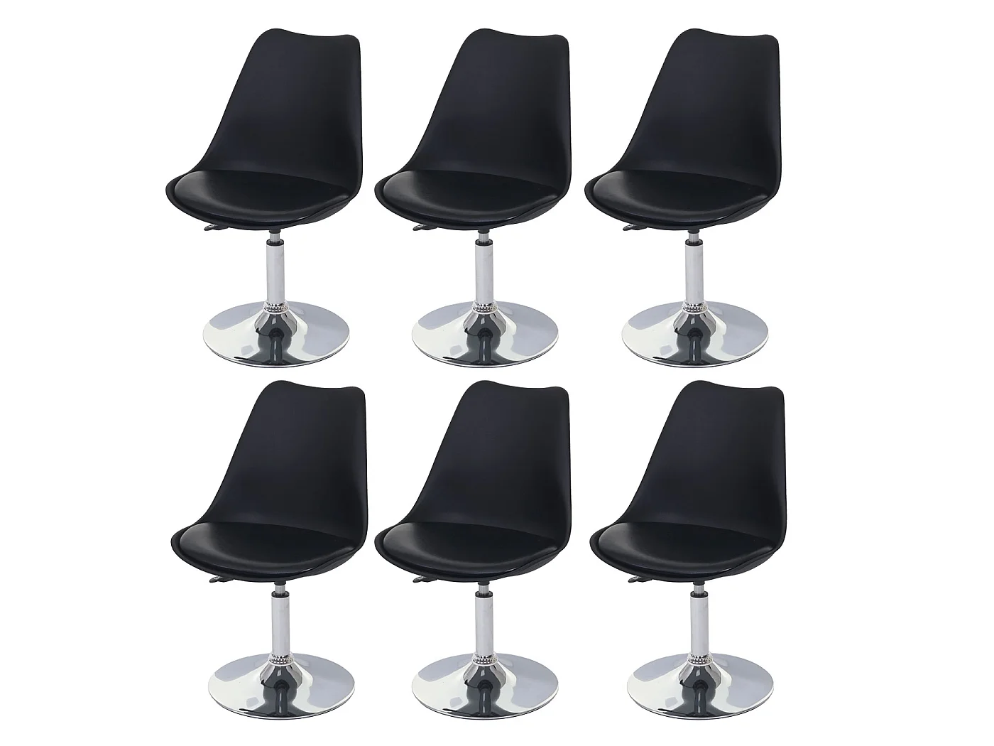 Chaise de salle à manger Vaasa T501 (lot de 6),  noir