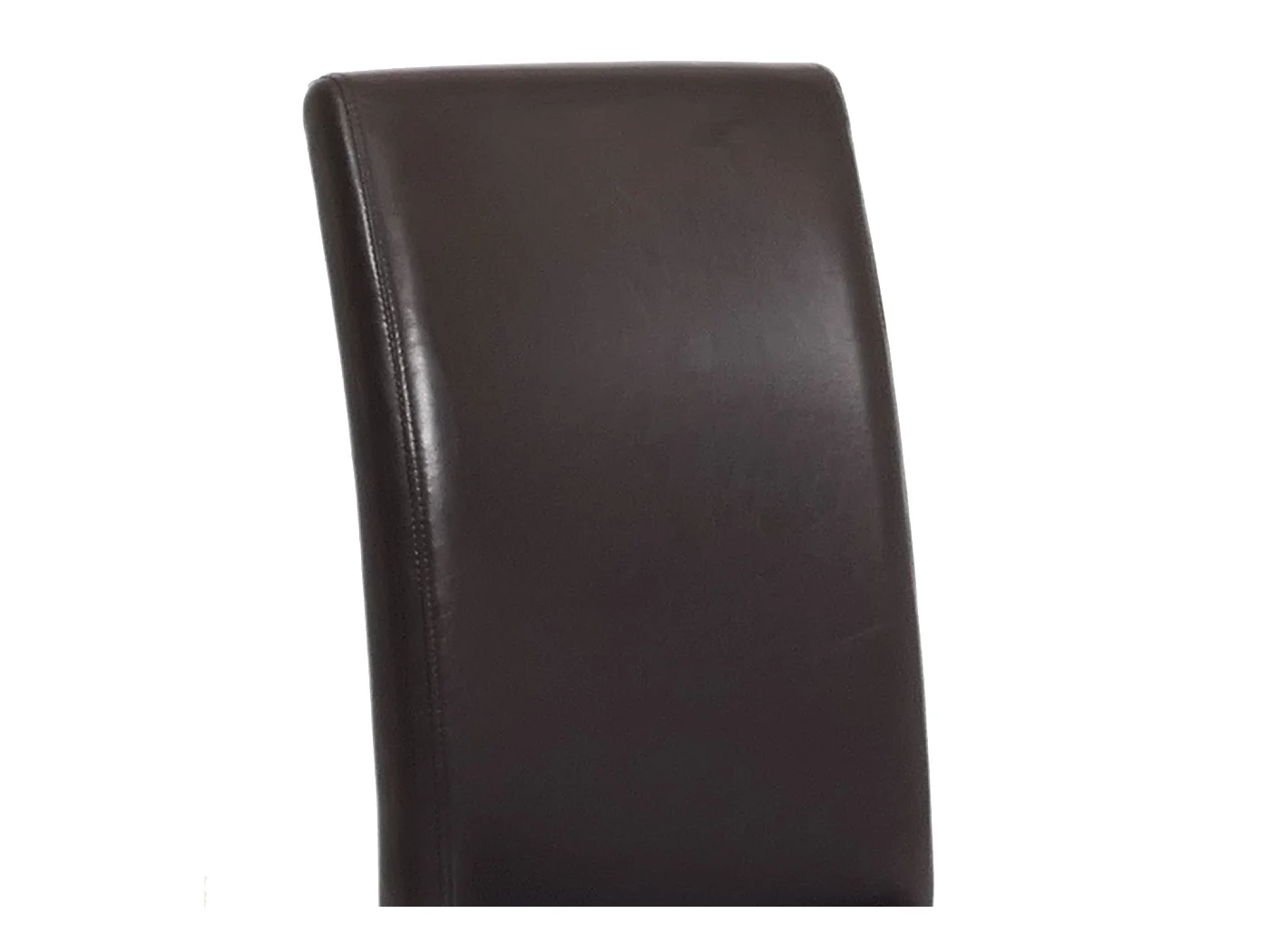 Silla de comedor Littau (juego de 6),  Cuero, marrón, patas oscuras