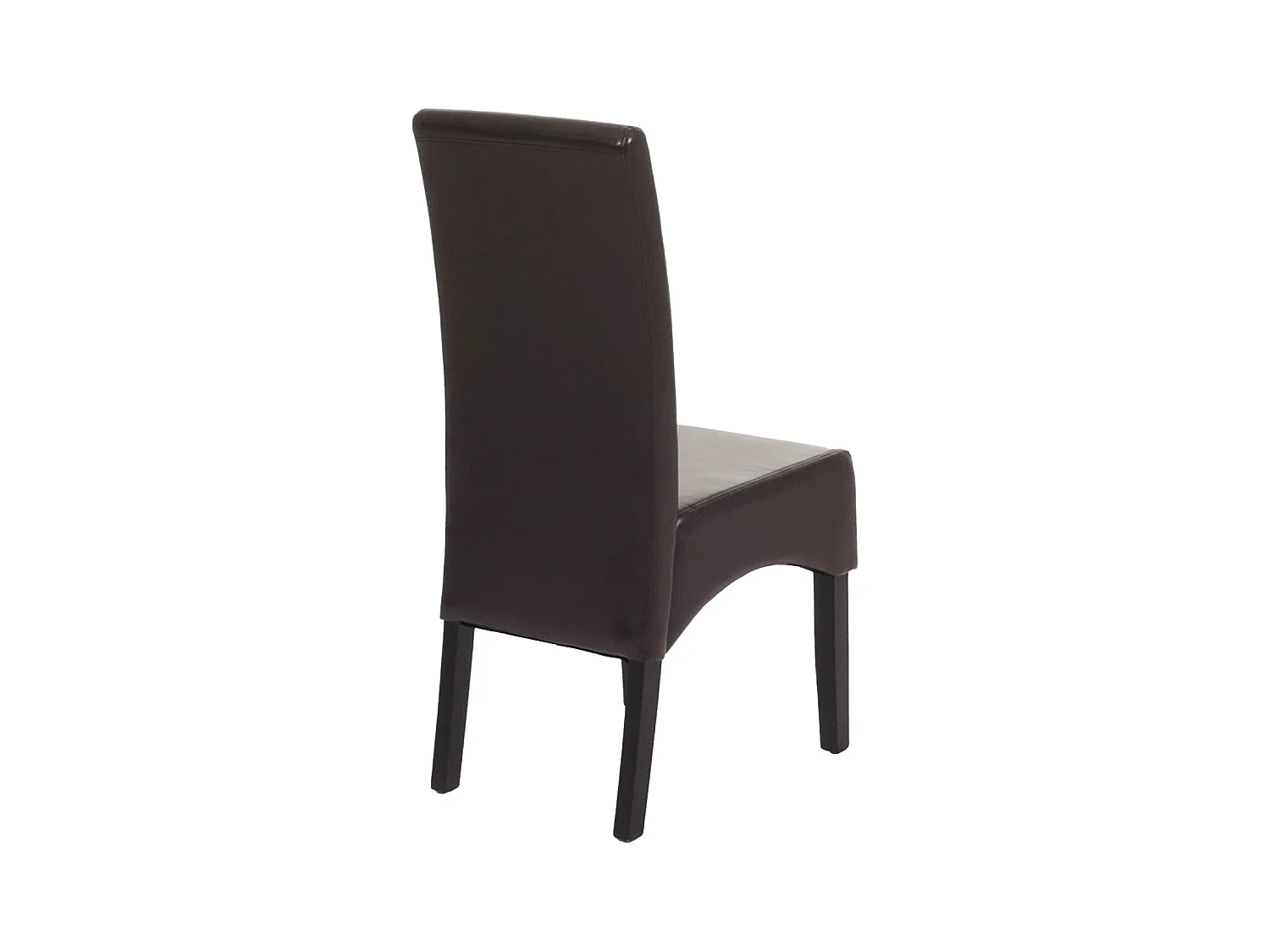 Silla de comedor Littau (juego de 6),  Cuero, marrón, patas oscuras