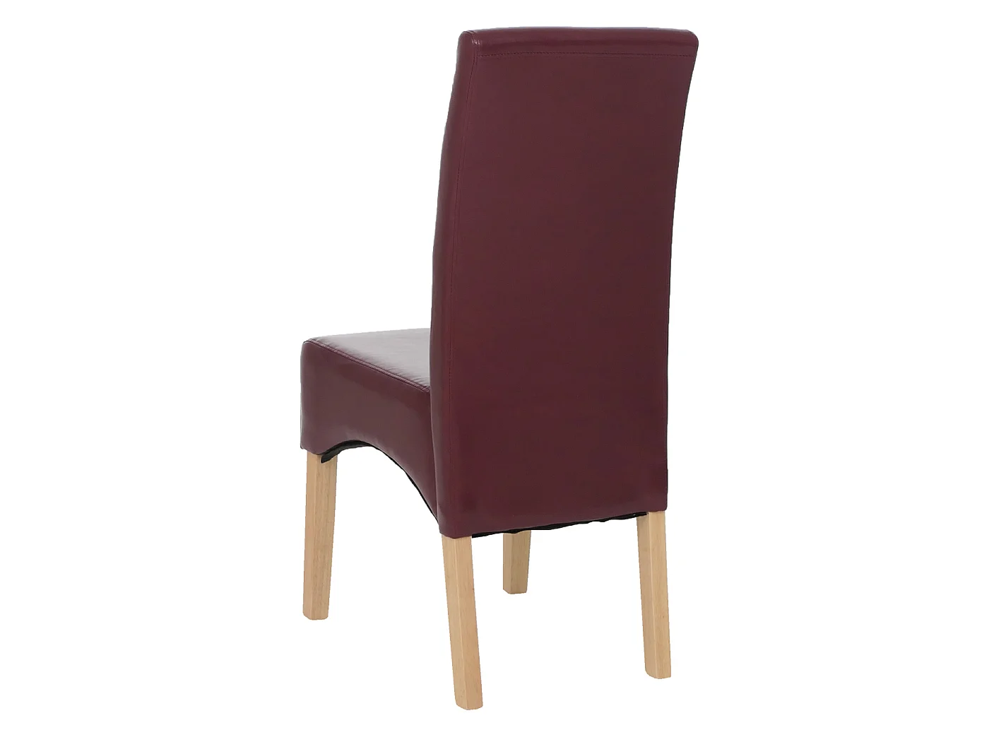 Eetkamerstoel Crotone (set van 6),  rood, lichtgekleurde poten