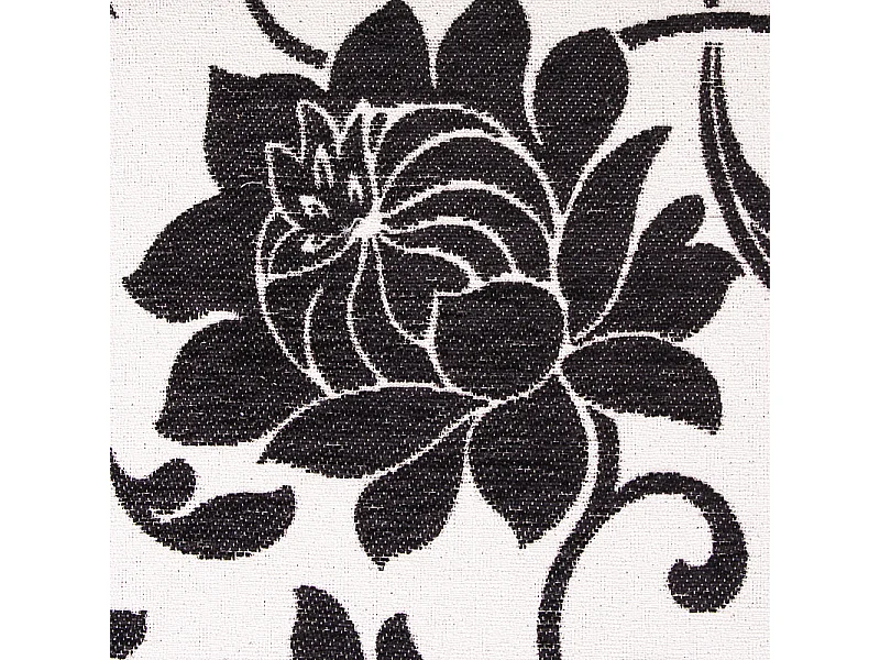 Chaise de salle à manger Littau Schrift (lot de 4),  tissu jacquard, pieds foncés