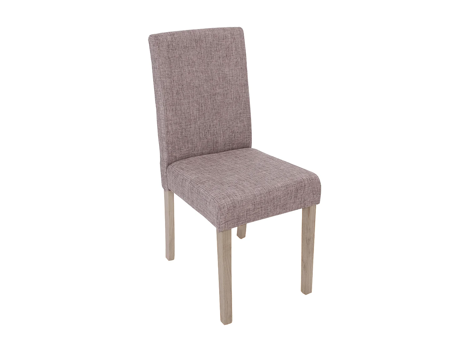 Chaise de salle à manger Littau Textil (lot de 6),  tissu gris, pieds: structure chêne