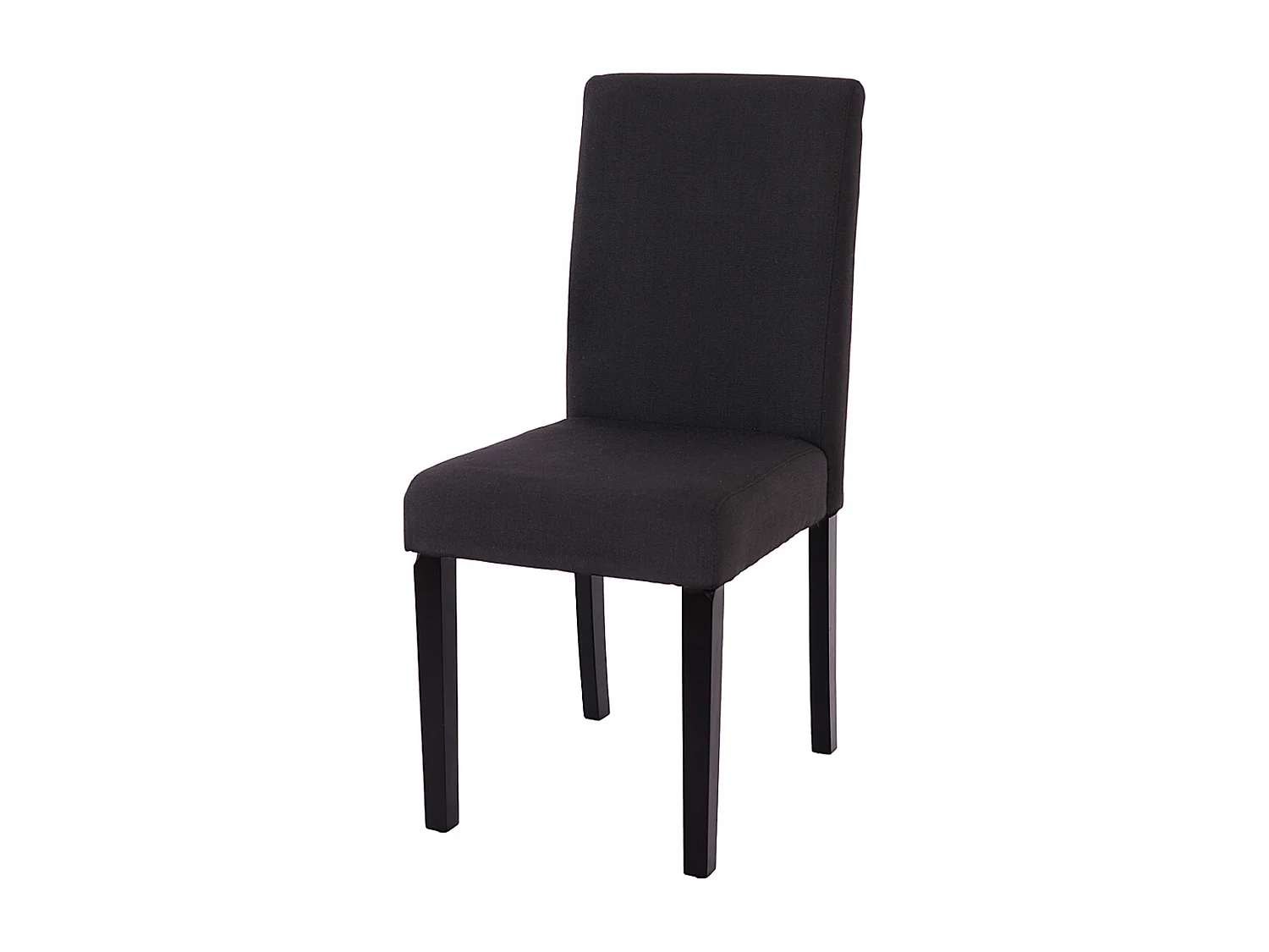 Silla de comedor Littau (juego de 6),  textil, negro, patas oscuras
