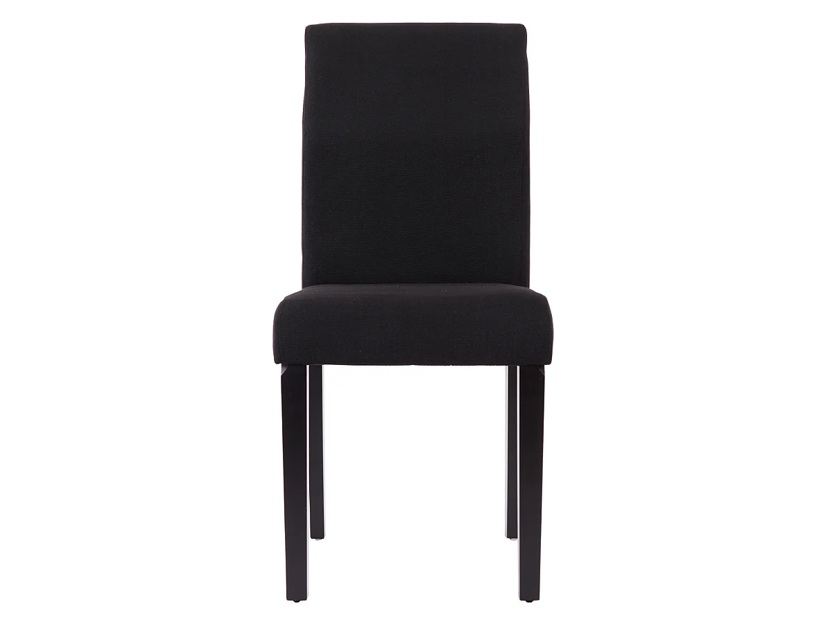 Esszimmerstuhl Littau (6er-Set), Textil, schwarz, dunkle Beine