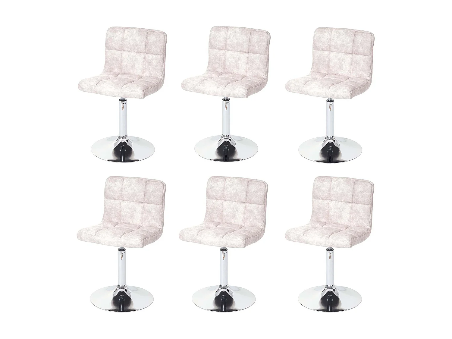 Chaise de salle à manger Cadiz (lot de 6),  gris clair vintage