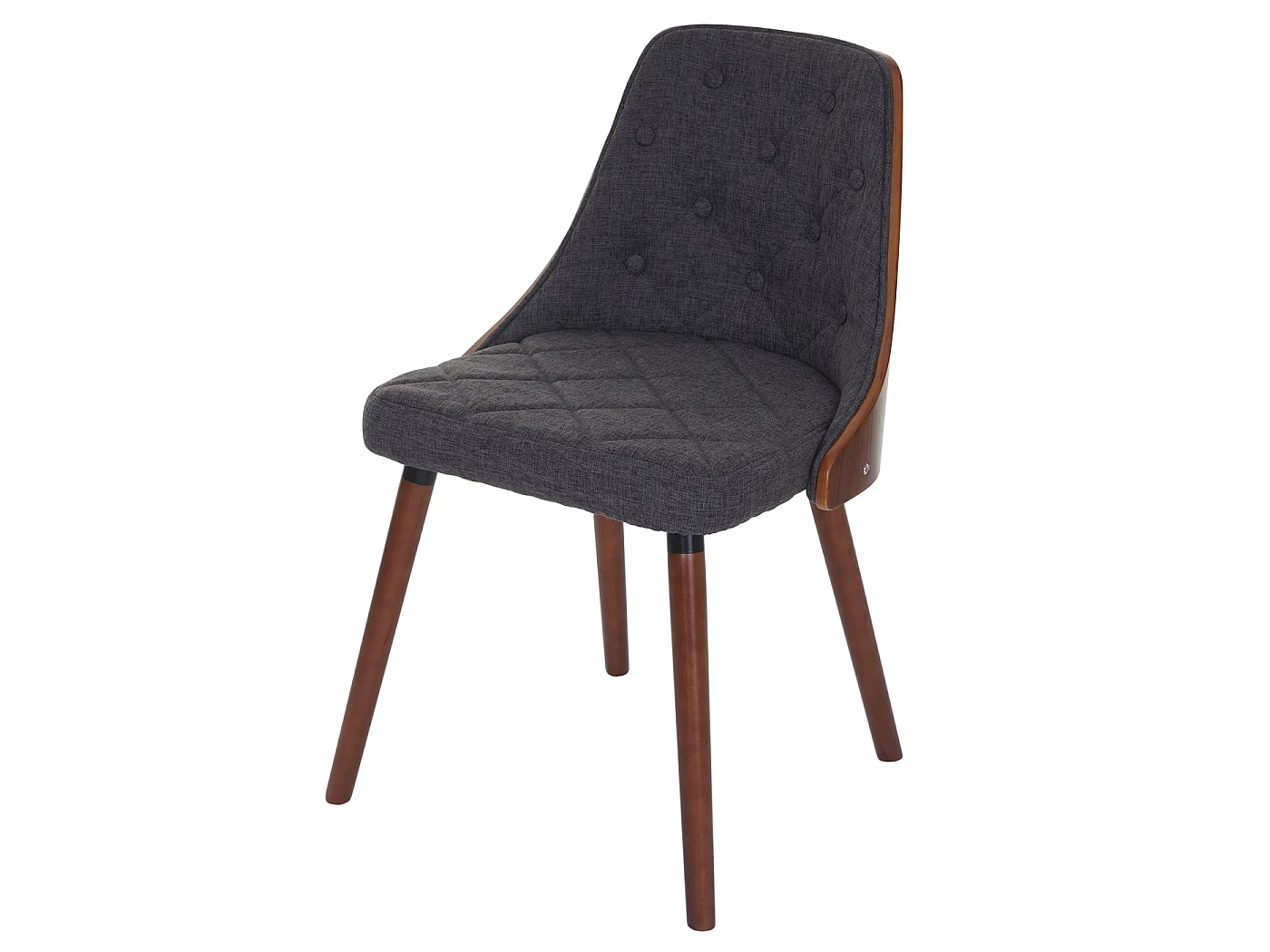 Krzesło do jadalni MCW-A75 (zestaw 6 sztuk),  tekstylny szary