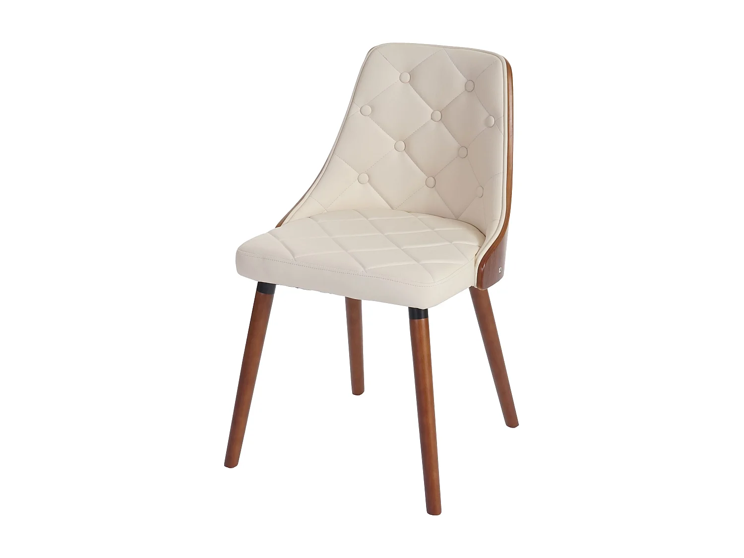 Silla de comedor MCW-A75 (juego de 6),  piel artificial crema