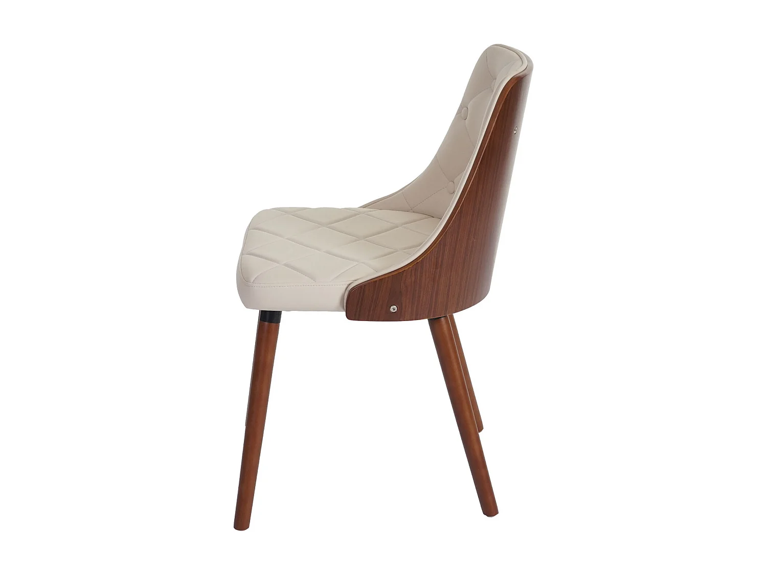 Silla de comedor MCW-A75 (juego de 6),  piel artificial crema