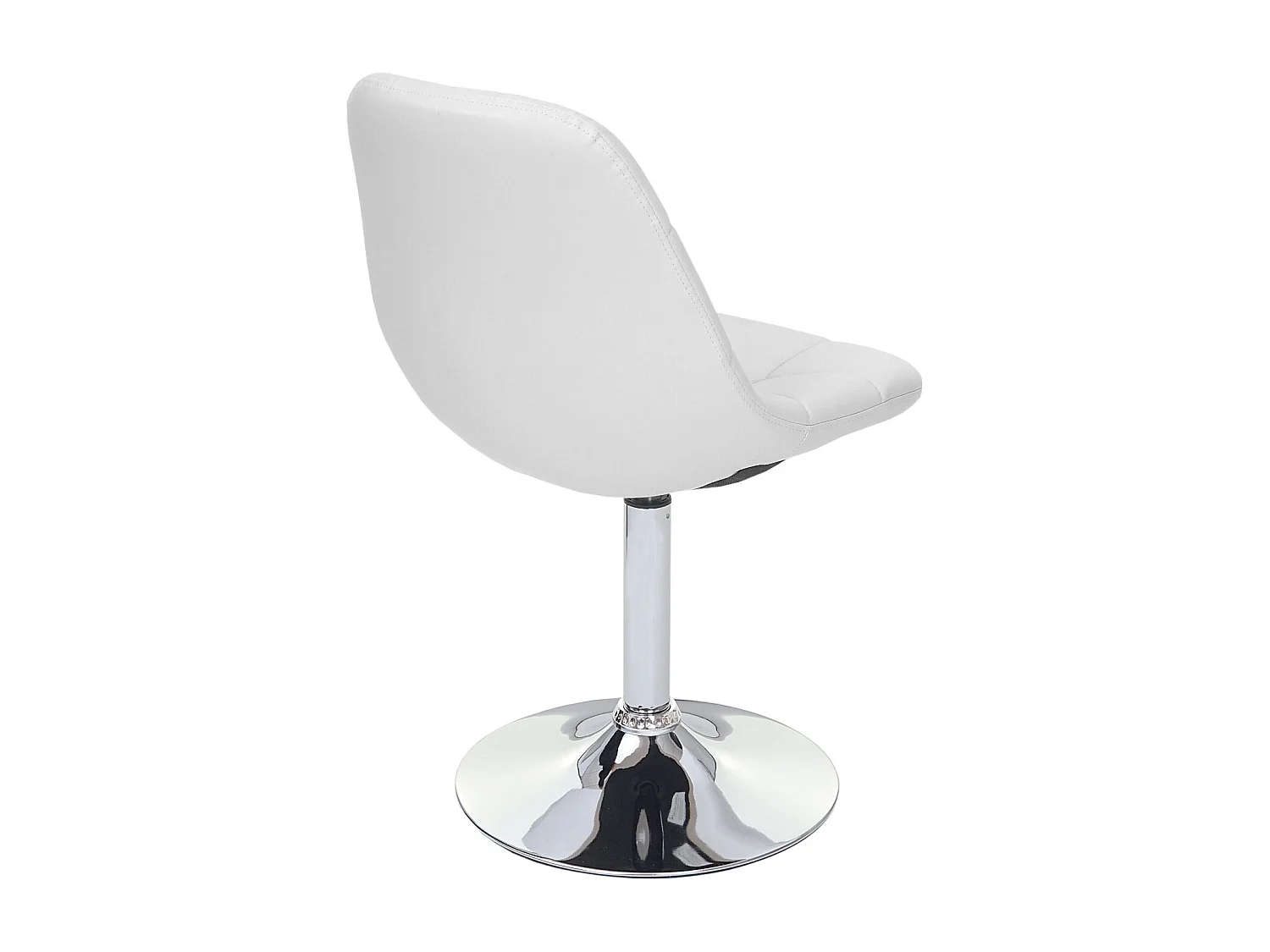 Krzesło do jadalni MCW-A60 (zestaw 6 sztuk),  imitacja skóry, biały