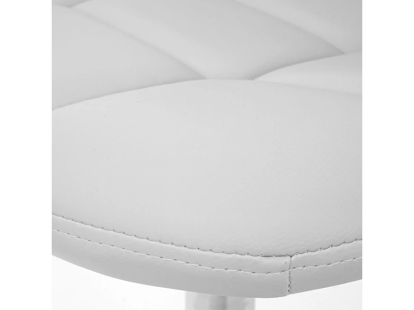 Krzesło do jadalni MCW-A60 (zestaw 6 sztuk),  imitacja skóry, biały