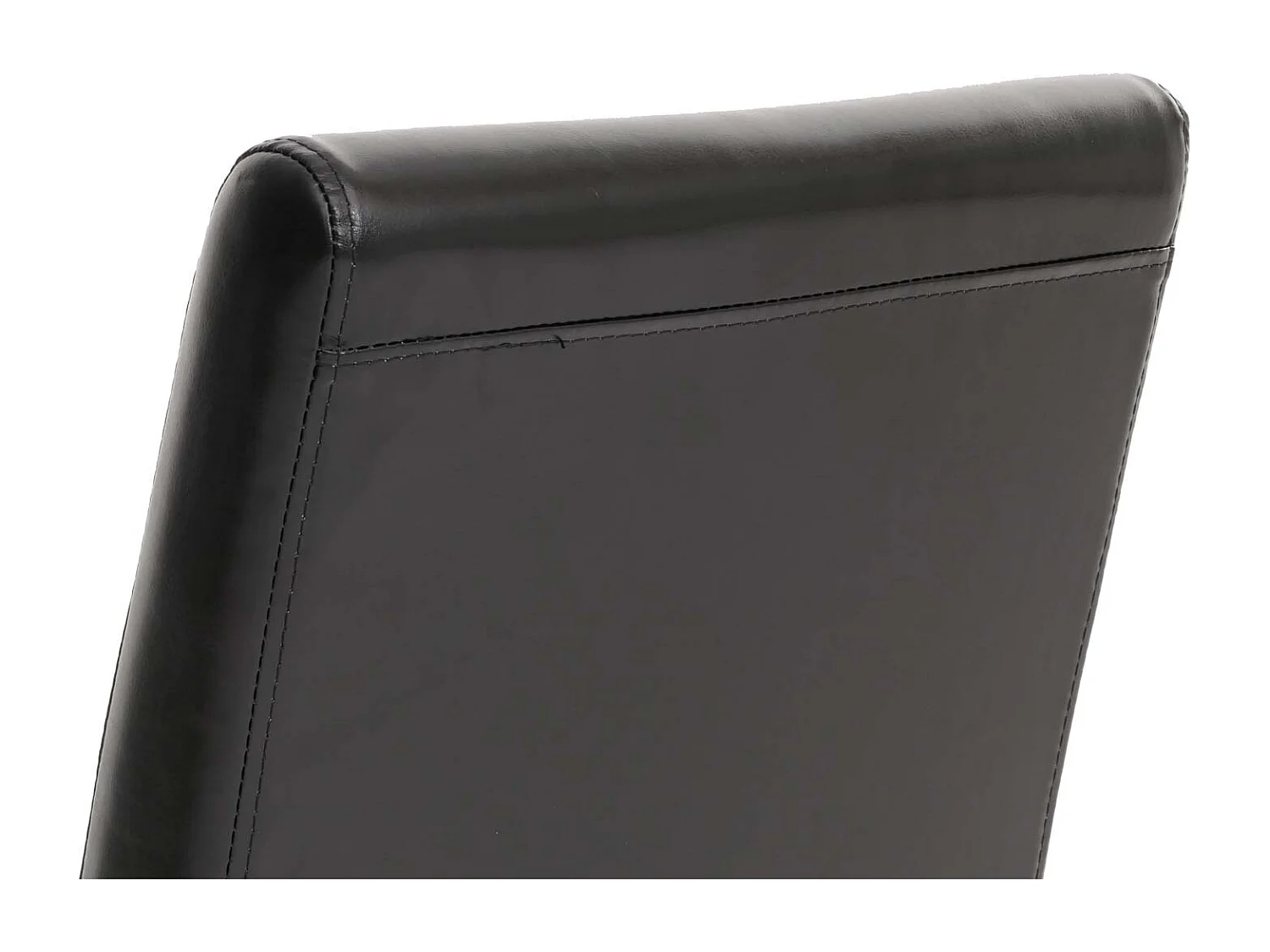 Chaise de salle à manger Littau (lot de 2),  cuir reconstitué noir, pieds clairs