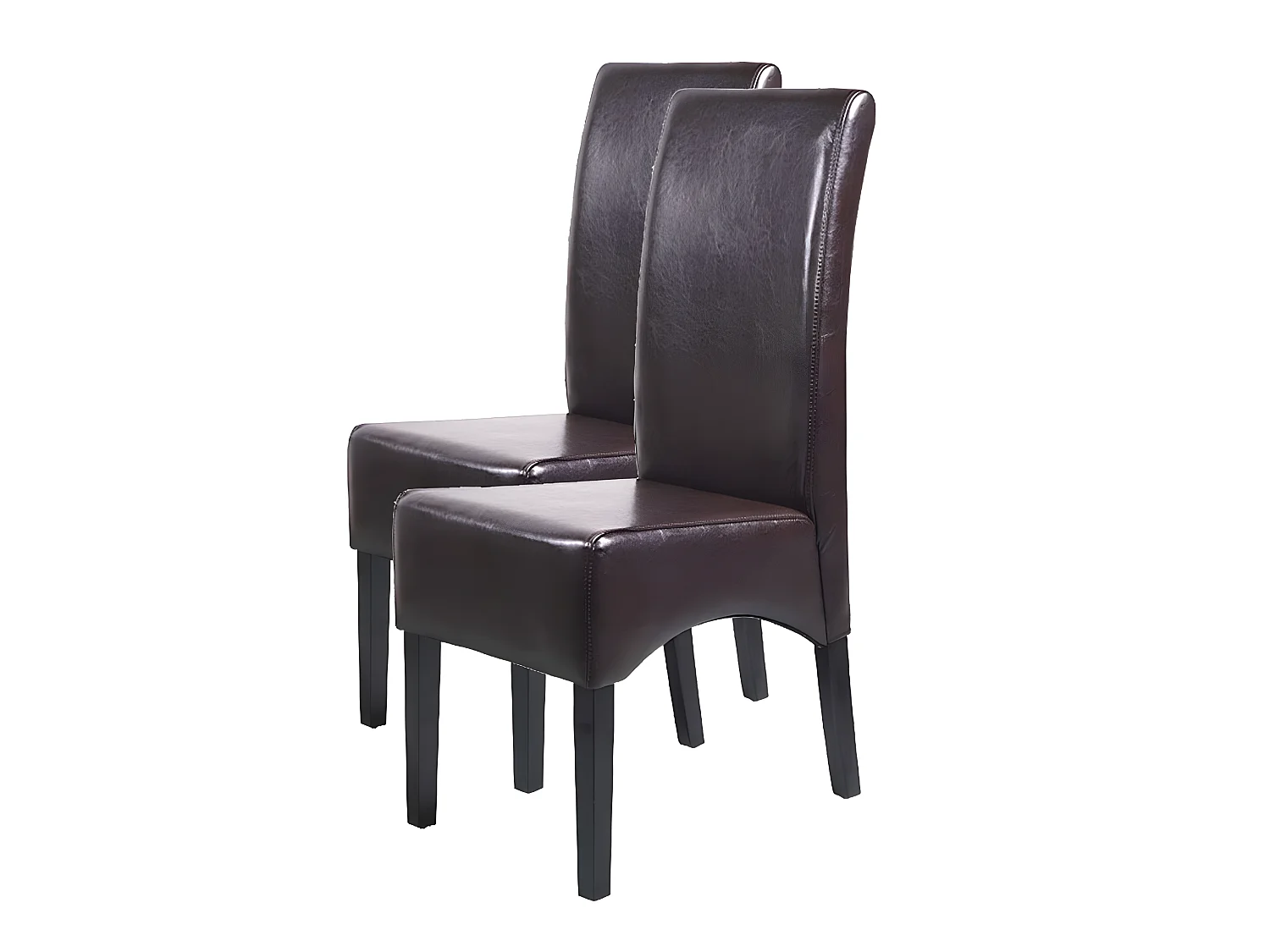 Chaise de salle à manger Crotone (lot de 2),  marron, pieds foncés