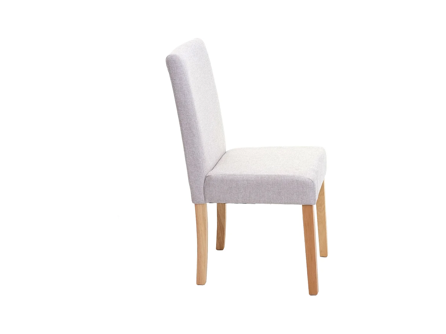 Chaise de salle à manger Littau (lot de 6),  textile, crème-beige, pieds clairs