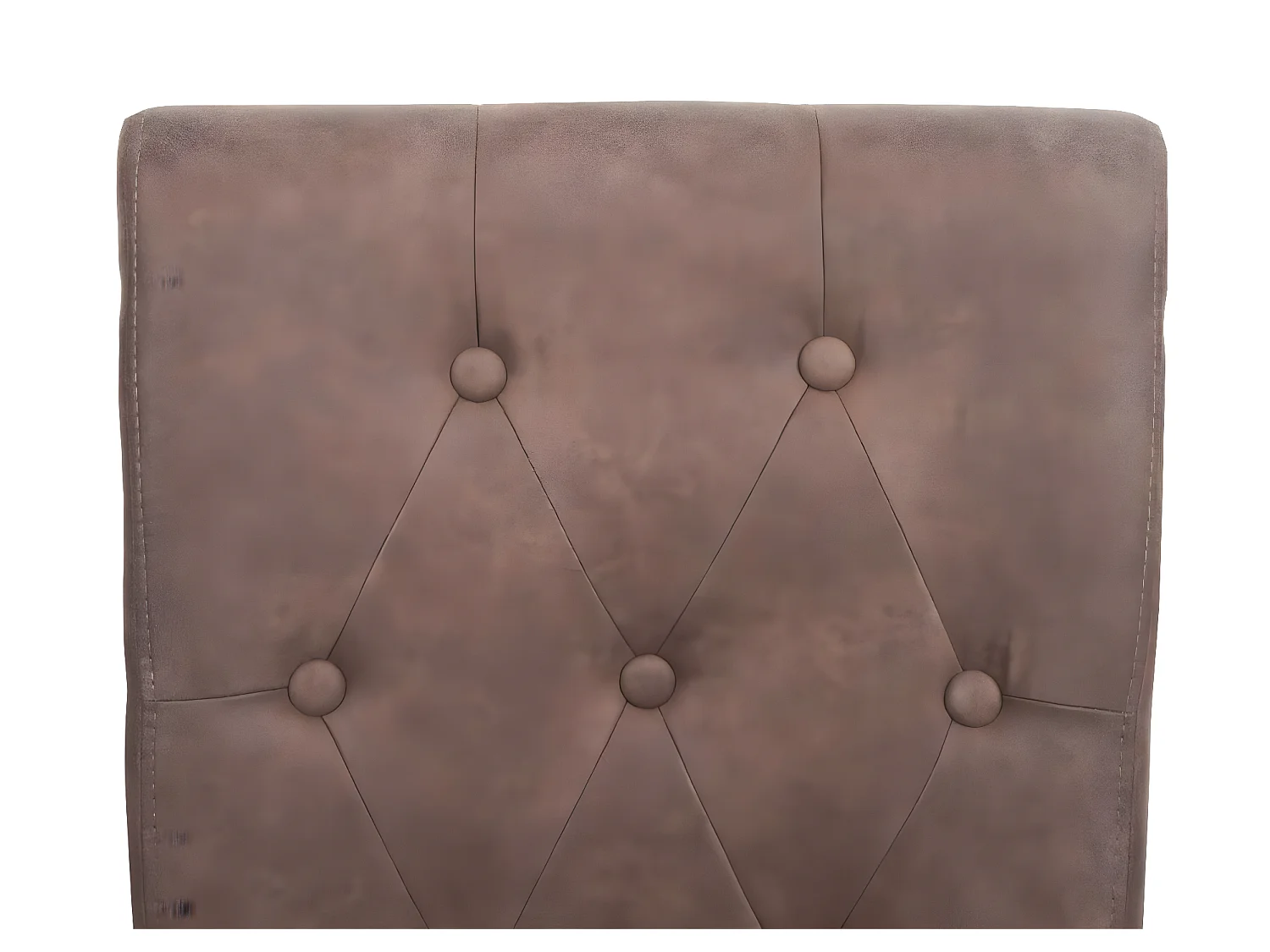 Chaise de salle à manger Chesterfield II (lot de 2),  tissu/textile marron pieds foncés