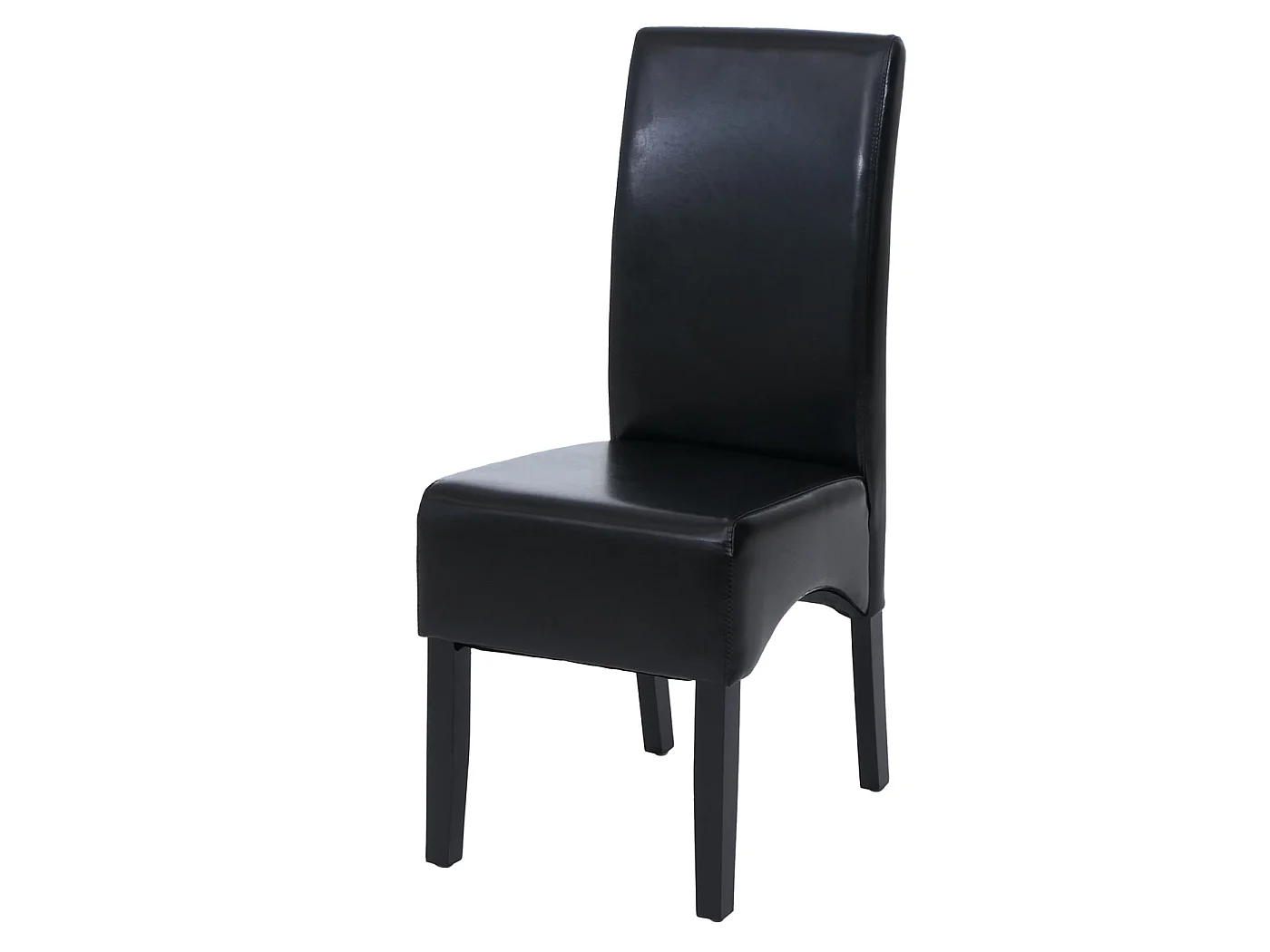 Esszimmerstuhl Crotone (2er-Set), Schwarz, dunkle Beine