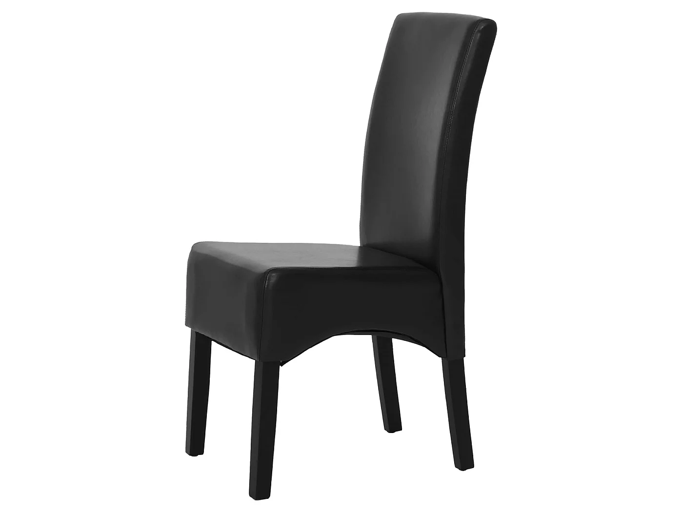 Esszimmerstuhl Crotone (2er-Set), Schwarz, dunkle Beine