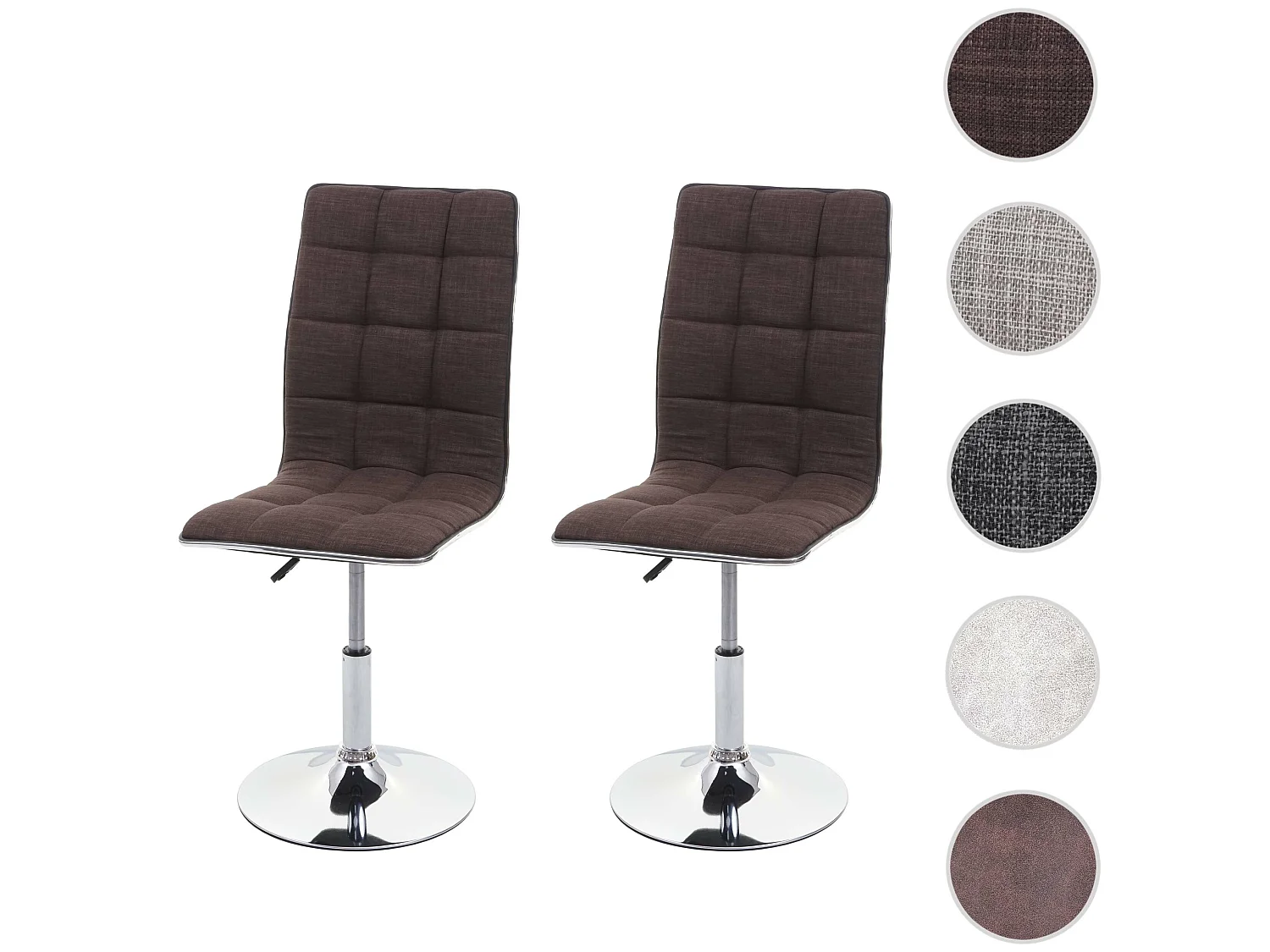 Eetkamerstoel MCW-C41 (set van 2),  bruin