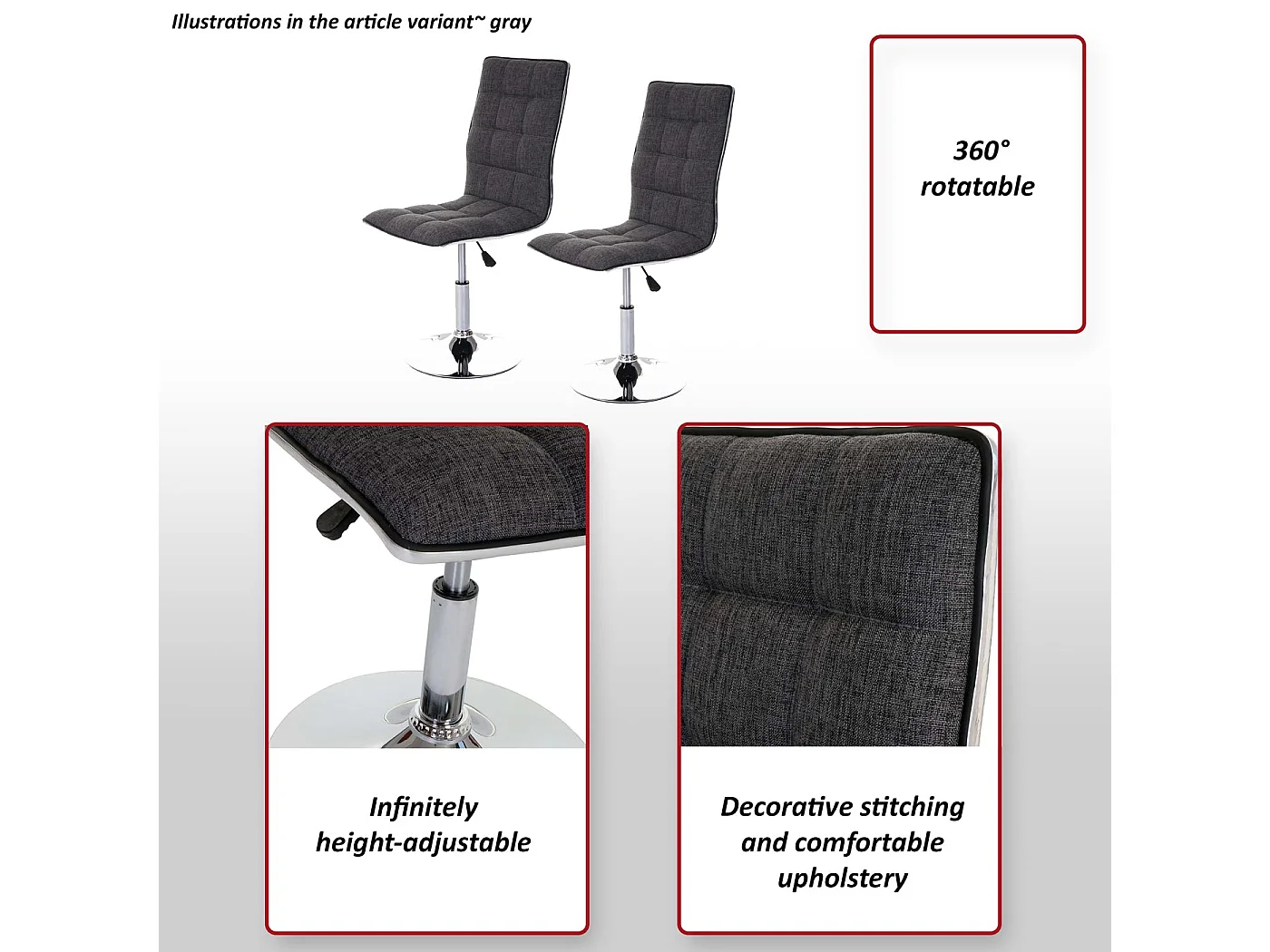 Dining chair MCW-C41 (set of 2),  brown