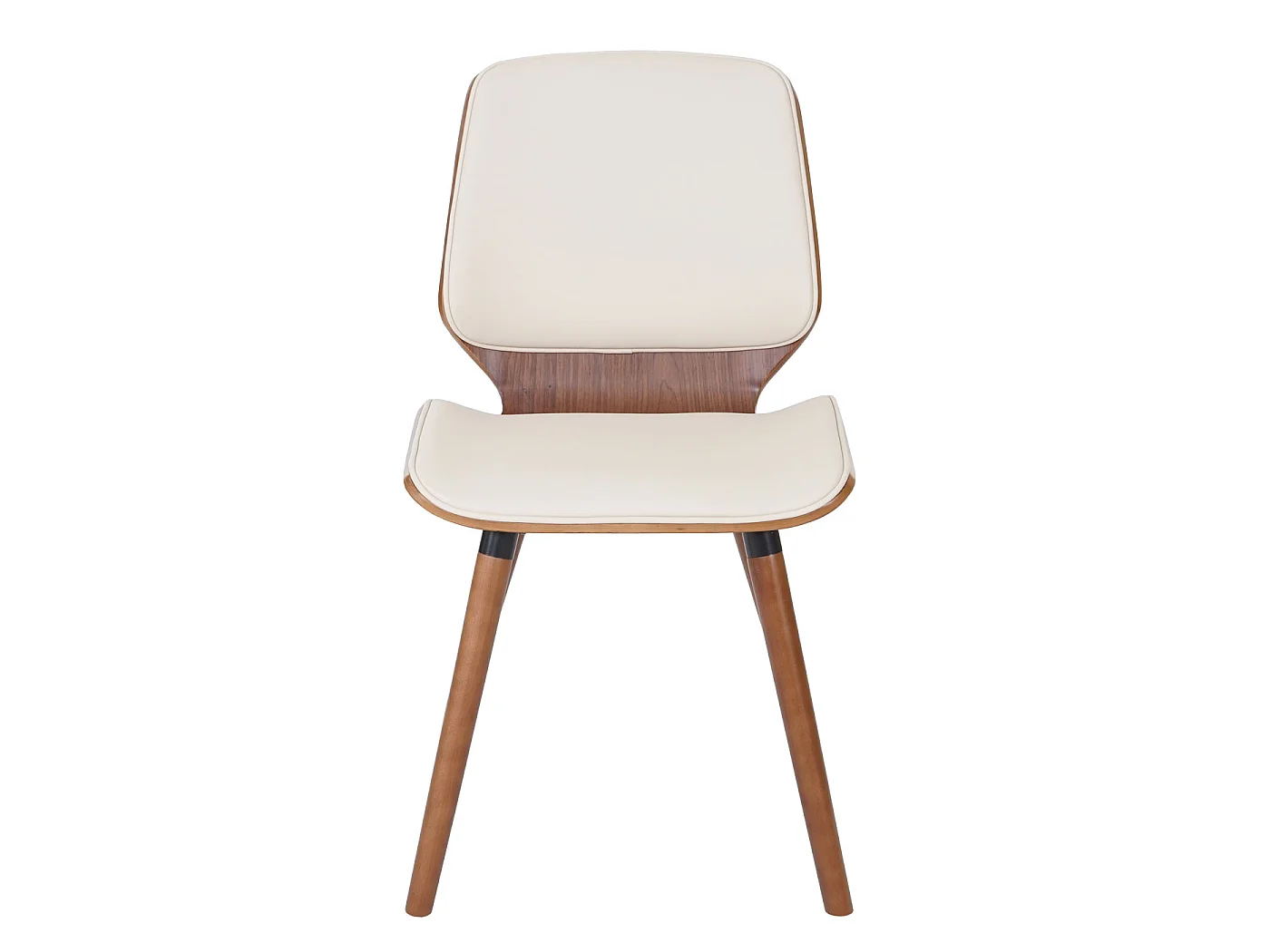 Eetkamerstoel MCW-B16 (set van 2),  kunstleer crème