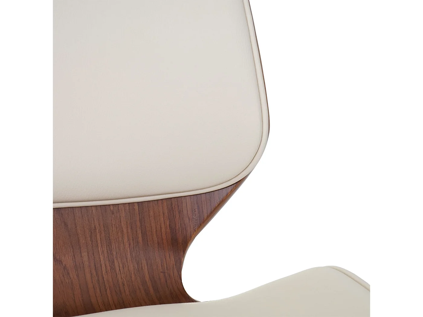 Eetkamerstoel MCW-B16 (set van 2),  kunstleer crème