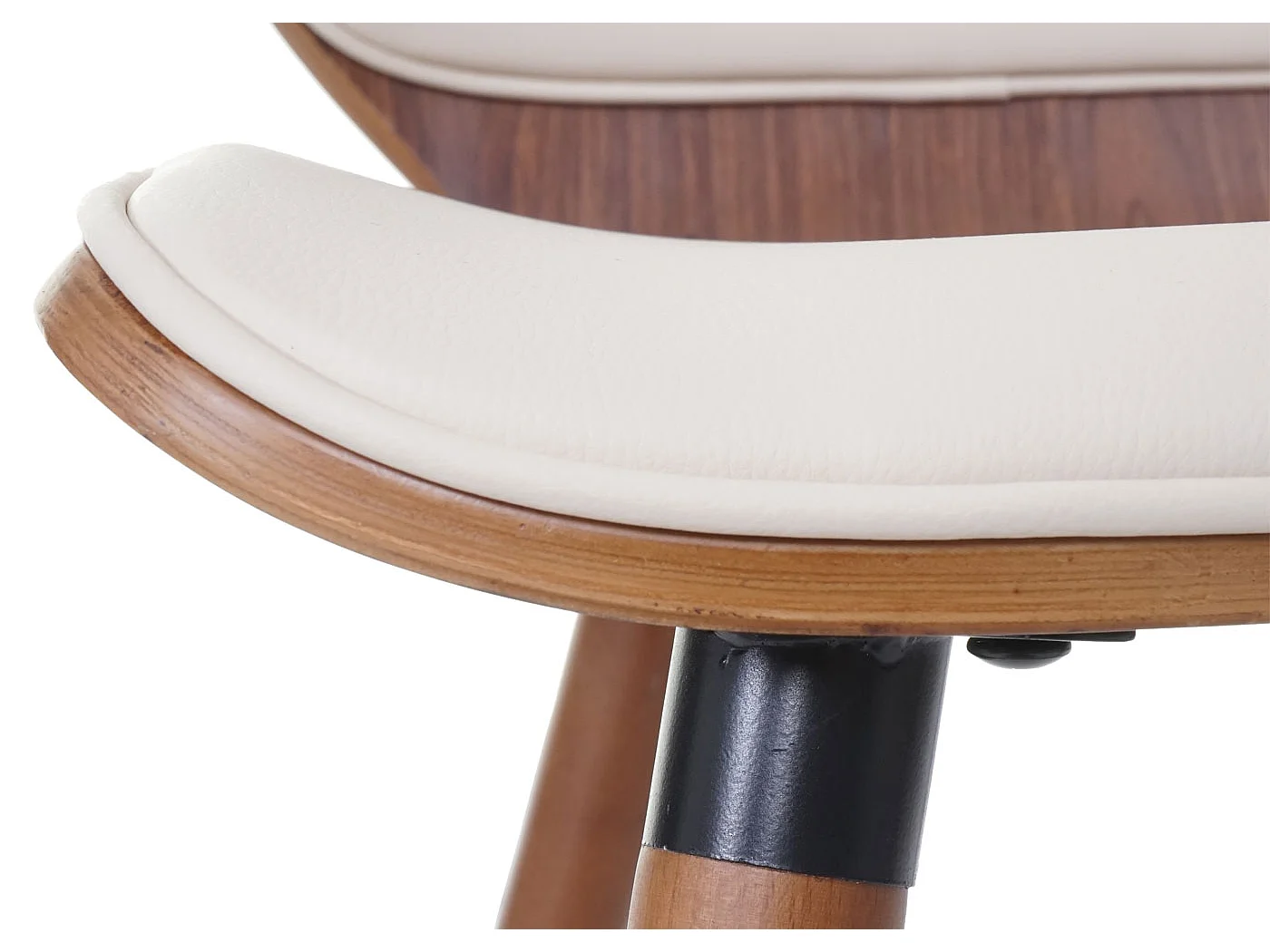 Eetkamerstoel MCW-B16 (set van 2),  kunstleer crème