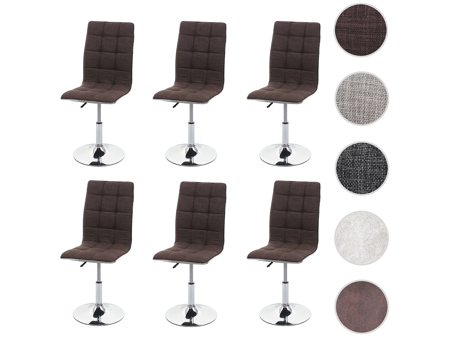 Chaise de salle à manger MCW-C41 (lot de 6),  brun