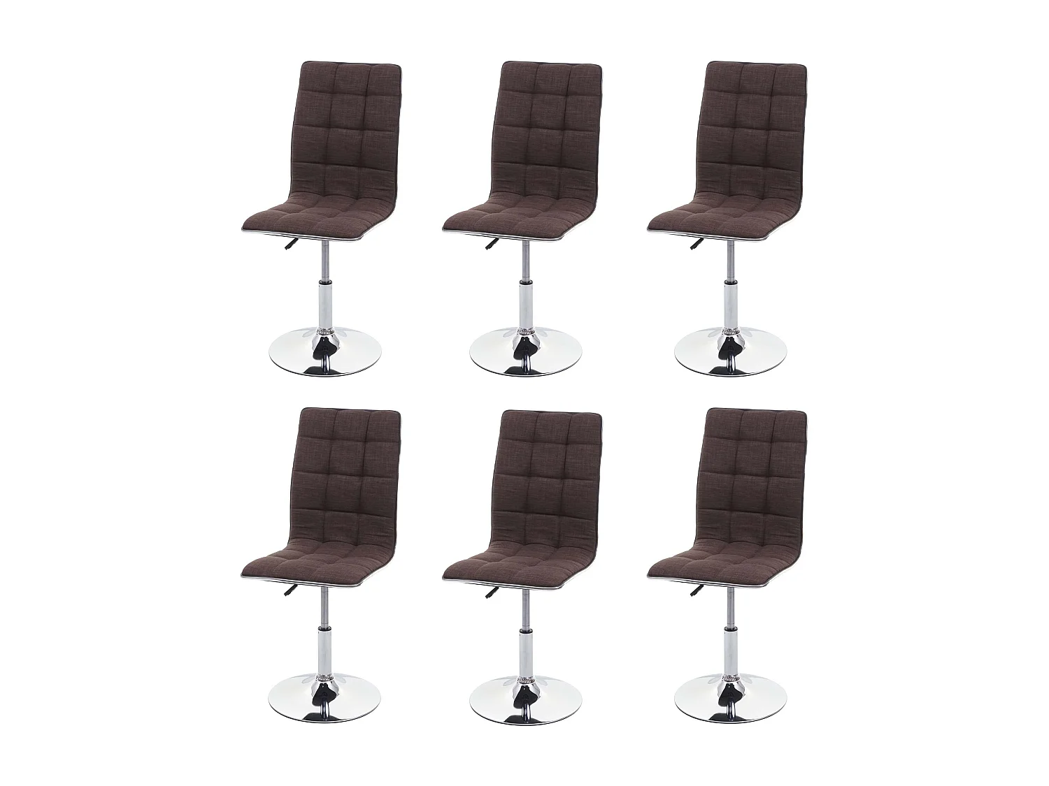 Chaise de salle à manger MCW-C41 (lot de 6),  brun