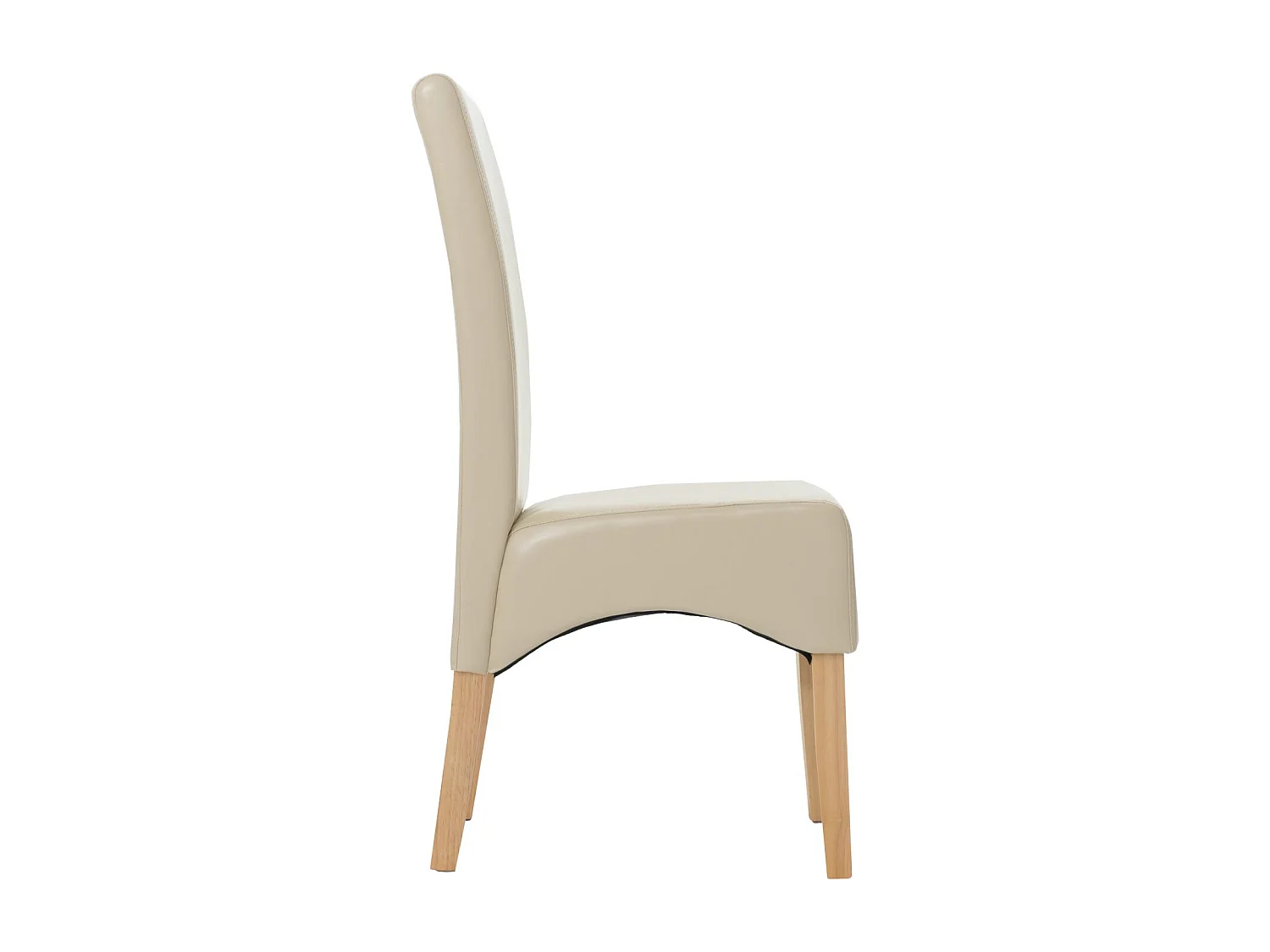 Cadeira de jantar Crotone (conjunto de 2),  creme, pernas de cor clara