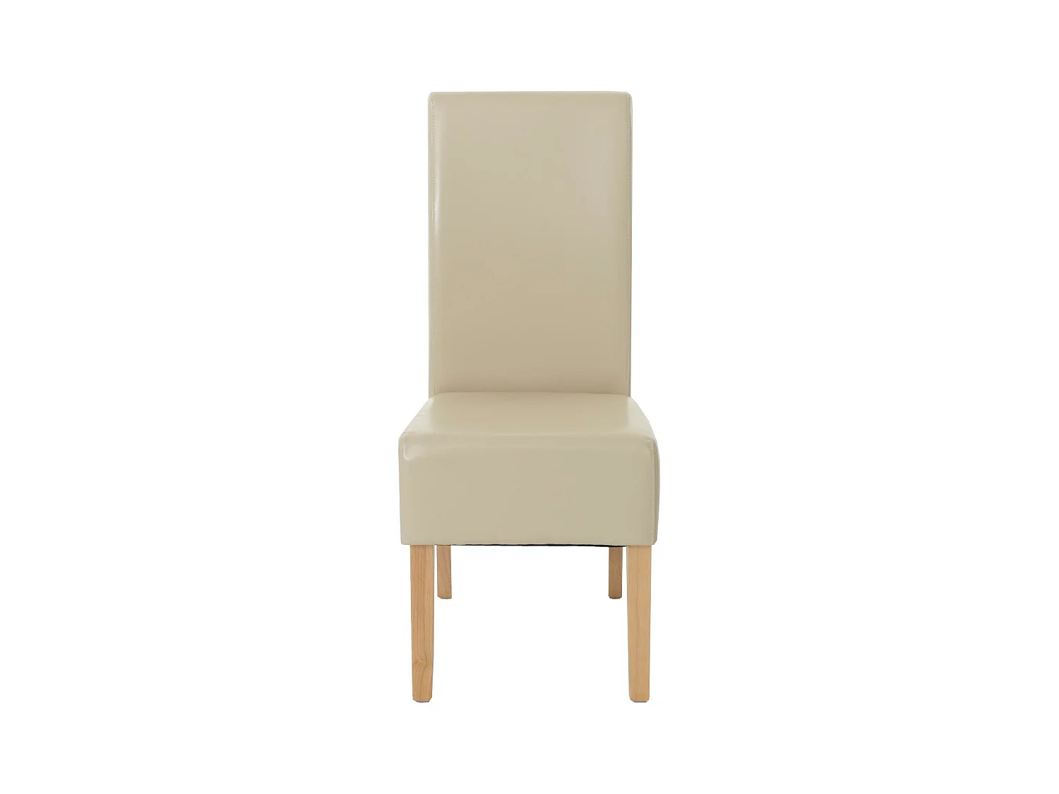 Chaise de salle à manger Crotone (lot de 2),  couleur crème, pieds clairs