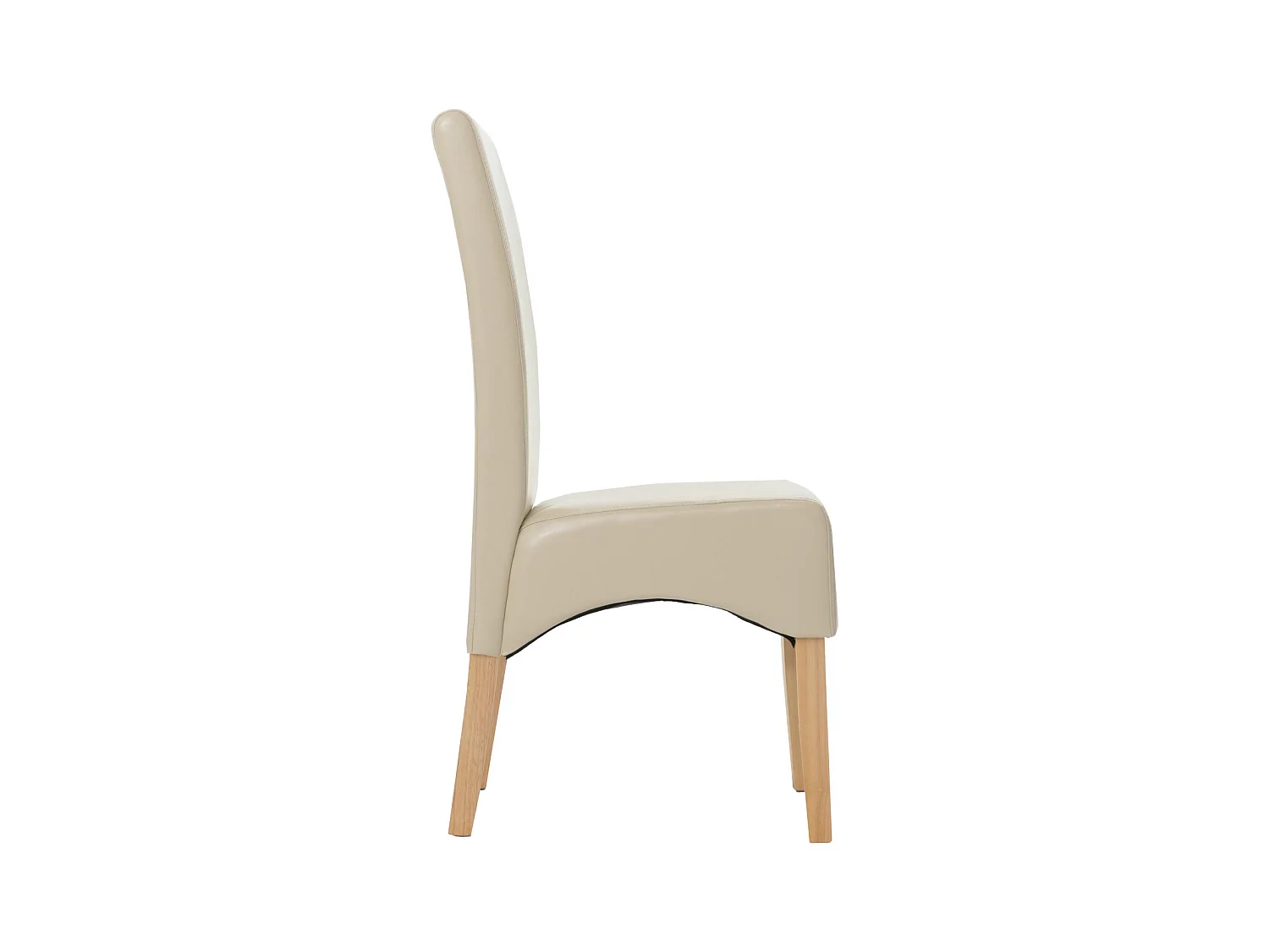 Chaise de salle à manger Crotone (lot de 2),  couleur crème, pieds clairs