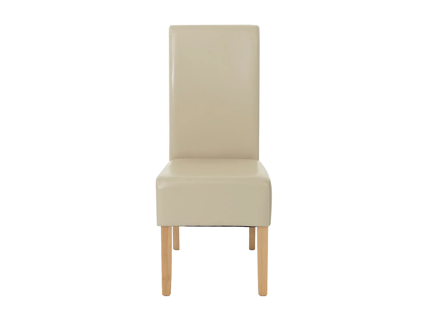 Chaise de salle à manger Crotone (lot de 2),  couleur crème, pieds clairs