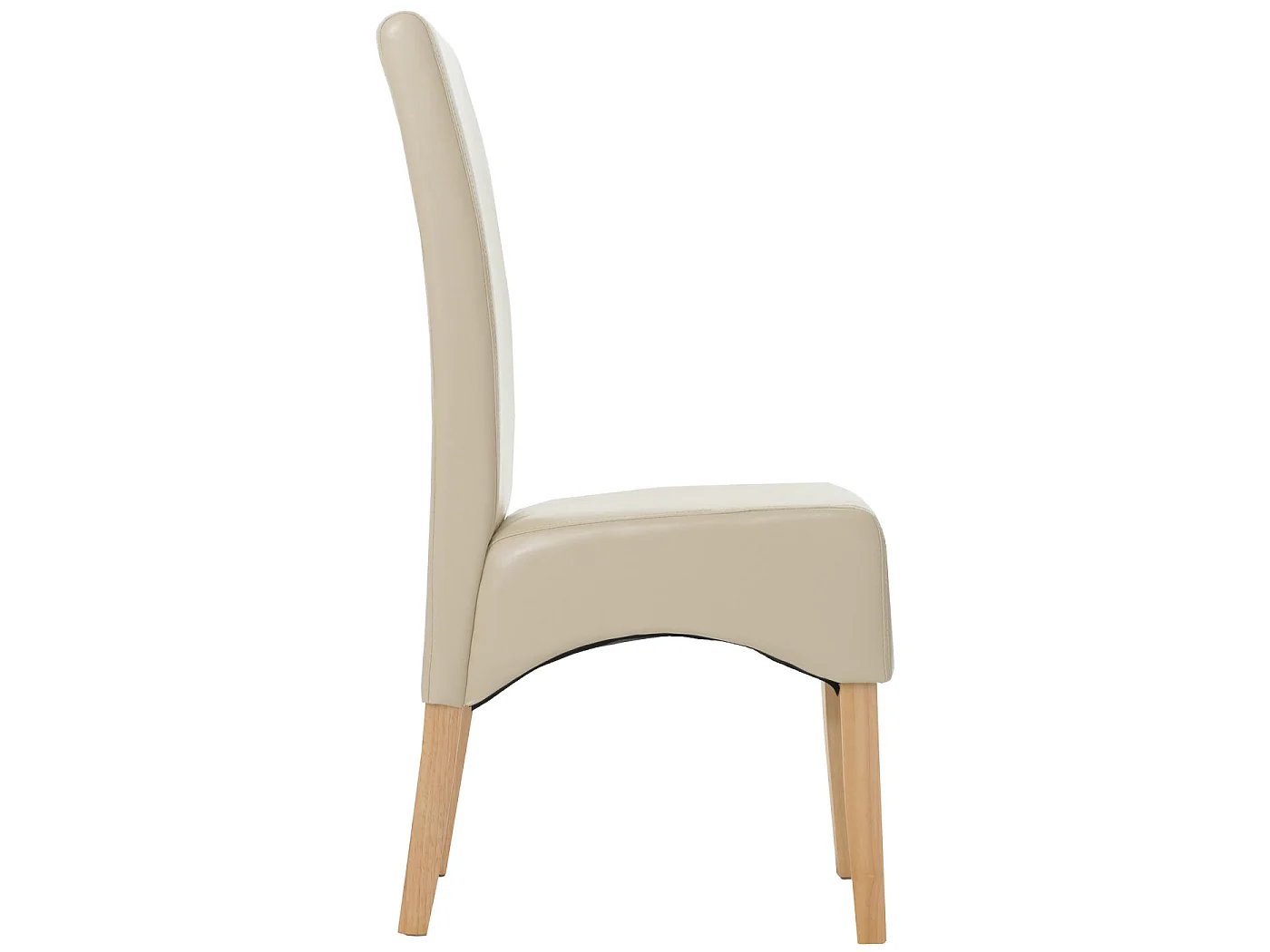 Eetkamerstoel Crotone (set van 2),  crème, lichtgekleurde poten