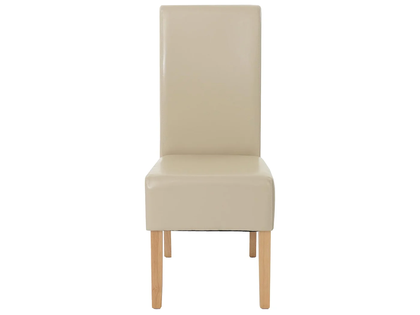 Chaise de salle à manger Crotone (lot de 2),  couleur crème, pieds clairs