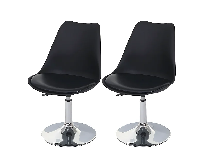 Chaise de salle à manger Vaasa T501 (lot de 2),  noir