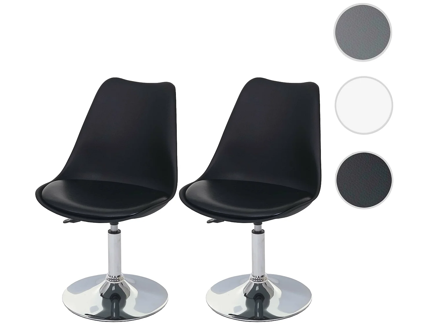 Chaise de salle à manger Vaasa T501 (lot de 2),  noir