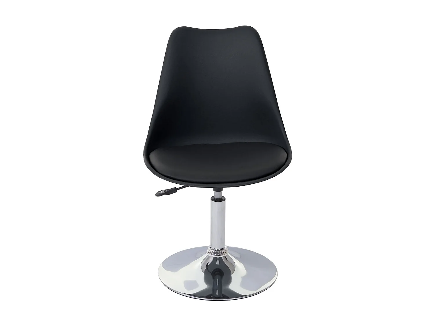 Eetkamerstoel Vaasa T501 (set van 2),  zwart, voet chroom