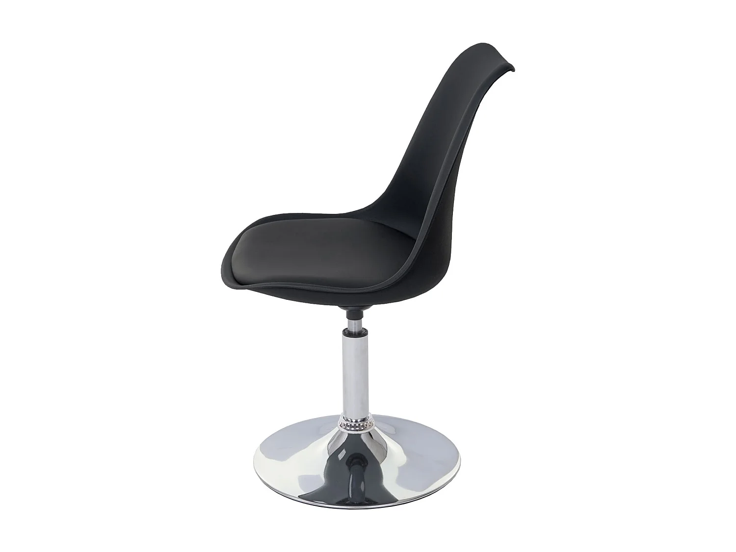 Eetkamerstoel Vaasa T501 (set van 2),  zwart, voet chroom