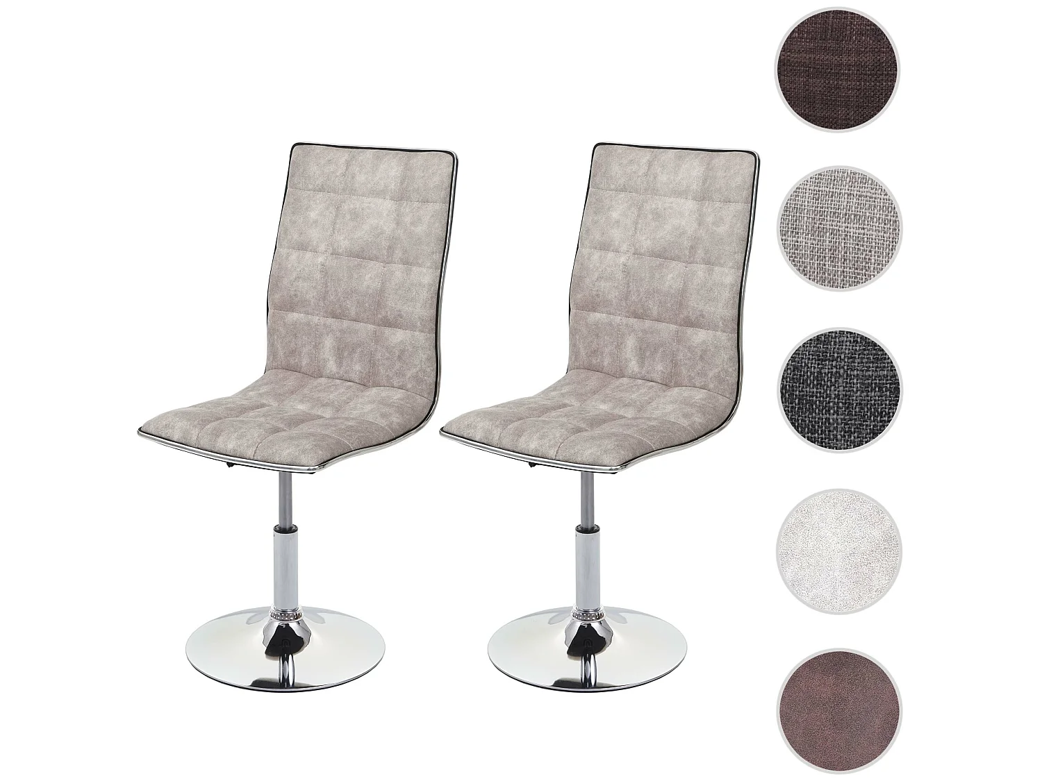 Silla de comedor MCW-C41 (set de 2),  vintage pebble grey