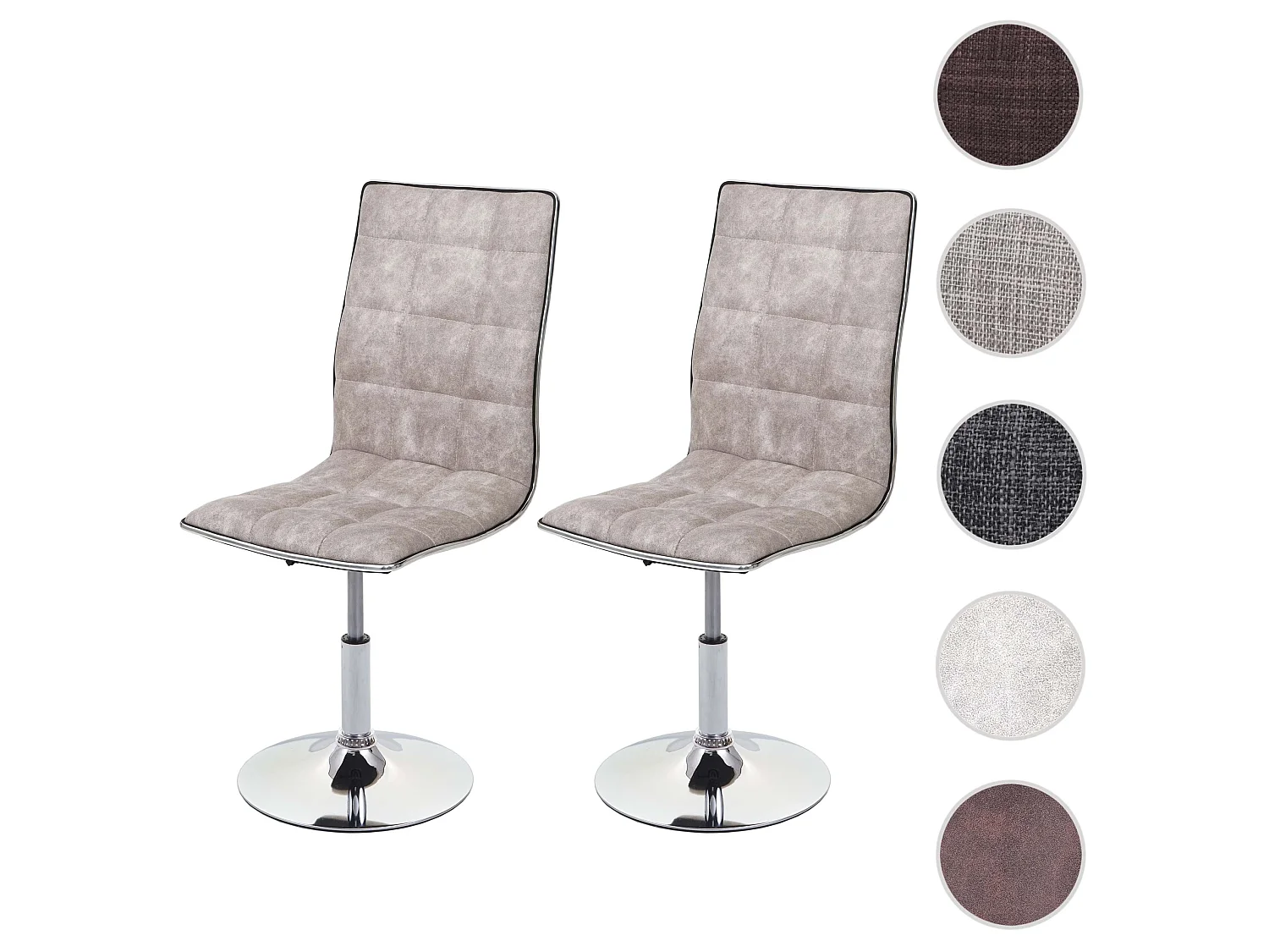 Chaise de salle à manger MCW-C41 (lot de 2),  vintage gris silex