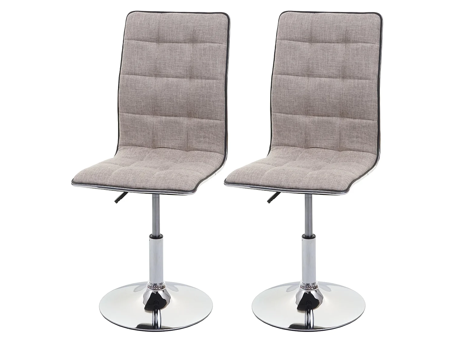 Eetkamerstoel MCW-C41 (set van 2),  crème-grijs