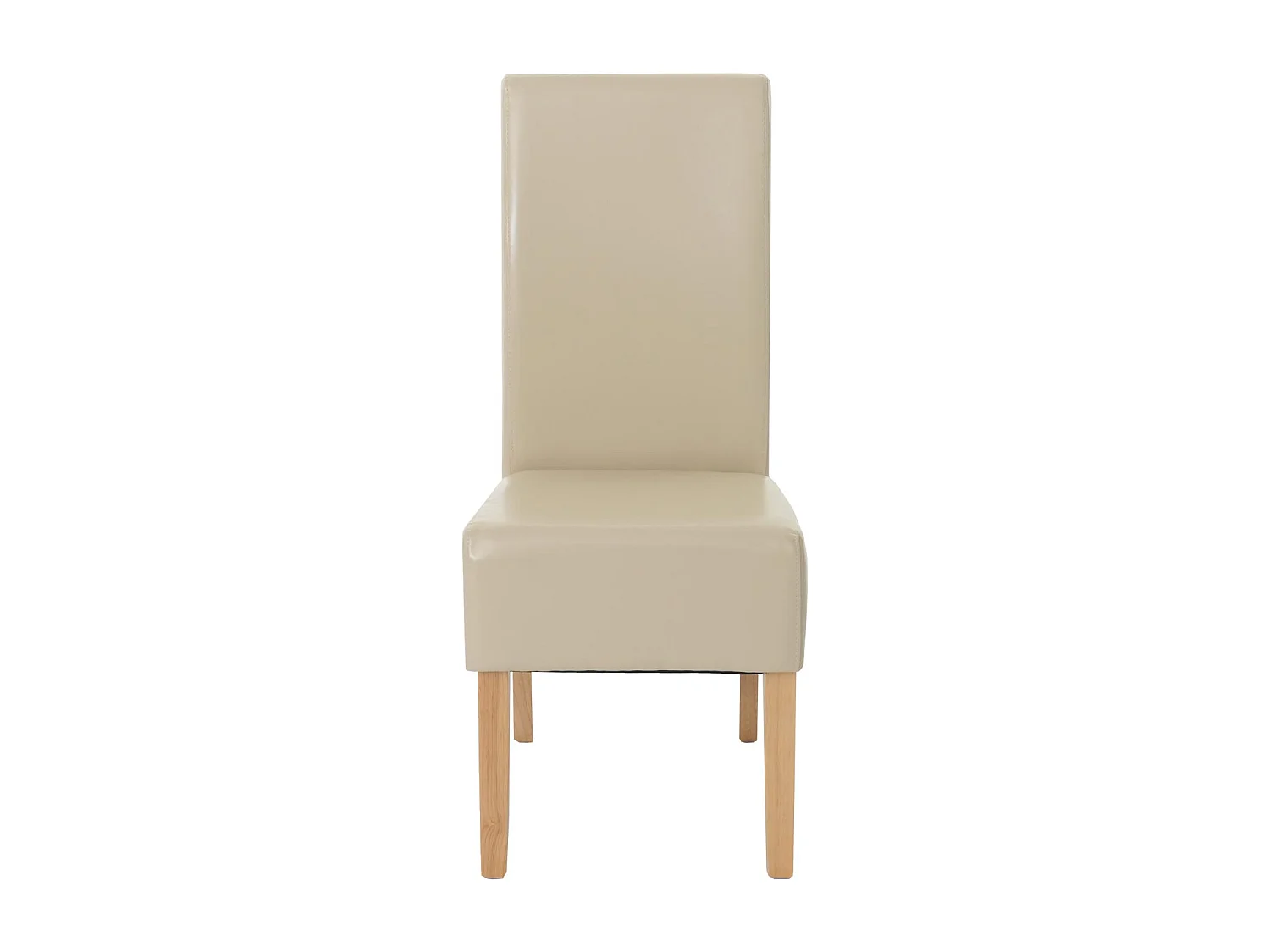 Chaise de salle à manger Crotone (lot de 6),  couleur crème, pieds clairs